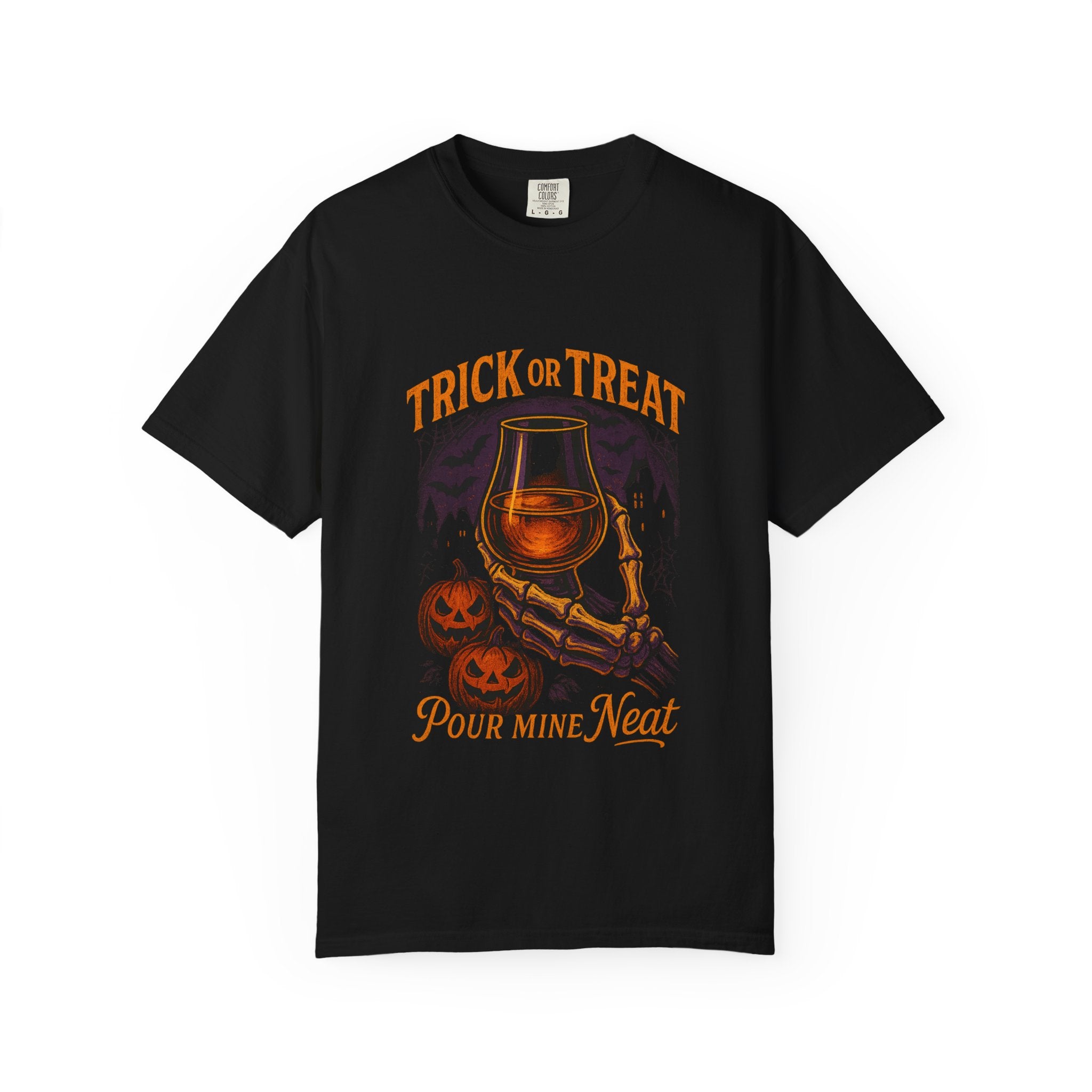 Trick or Treat Pour Mine Neat Halloween Bourbon T-Shirt