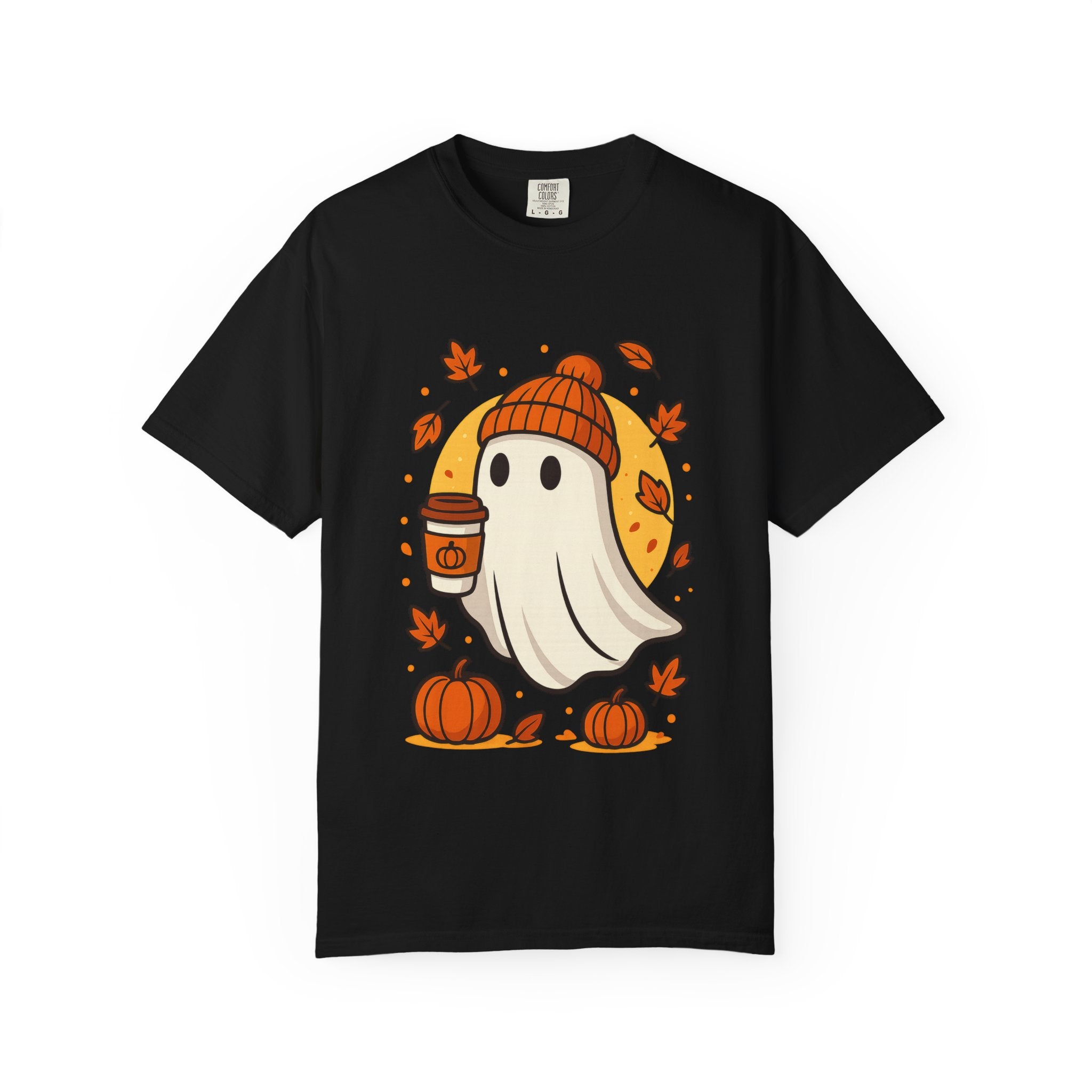 Cozy Ghost Pumpkin Spice Latte Fall T-Shirt