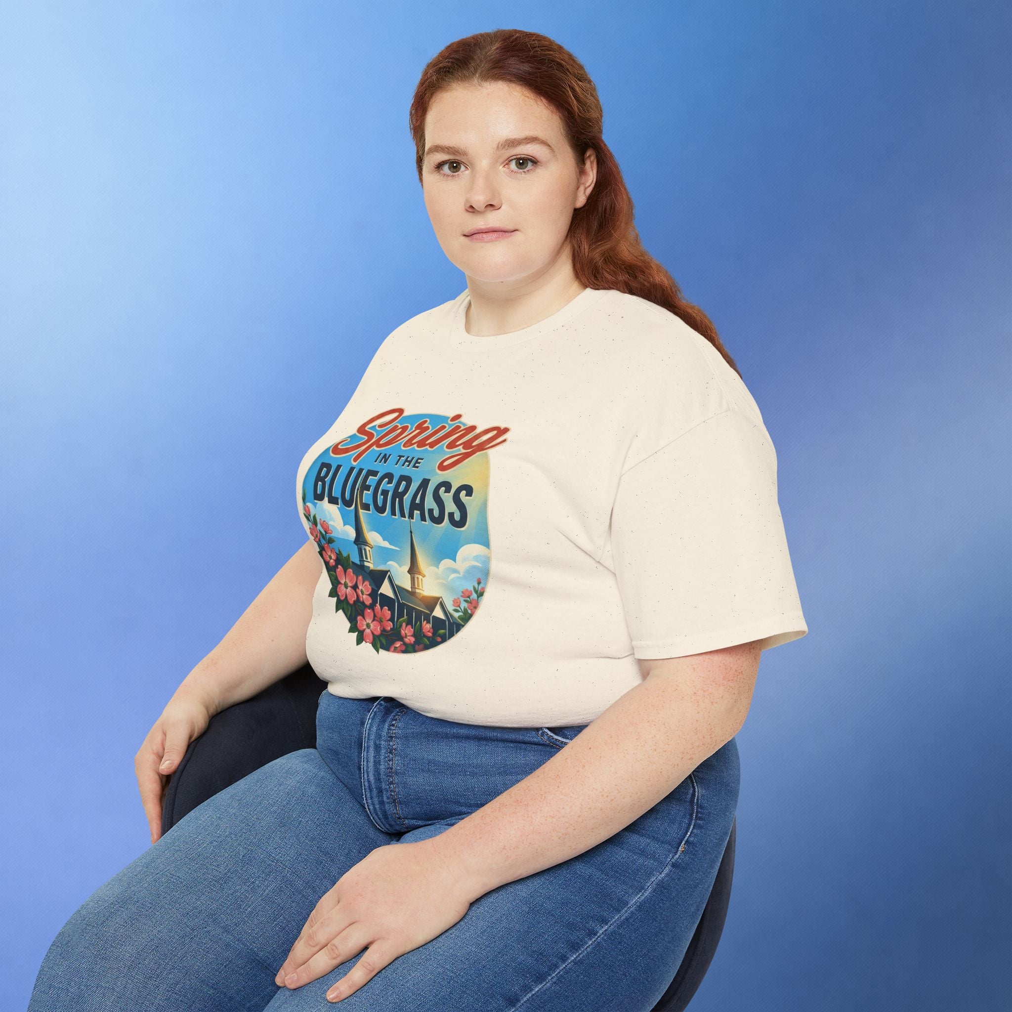 Spring in the Bluegrass T-Shirt – Kentucky Spring Floral Twin Spires Graphic Tee | Bluegrass Spirit Apparel