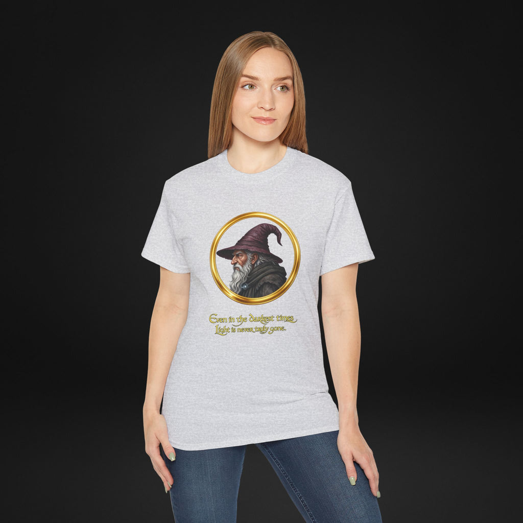 Vintage Wizard Graphic T-Shirt | Fantasy Side Profile Tee