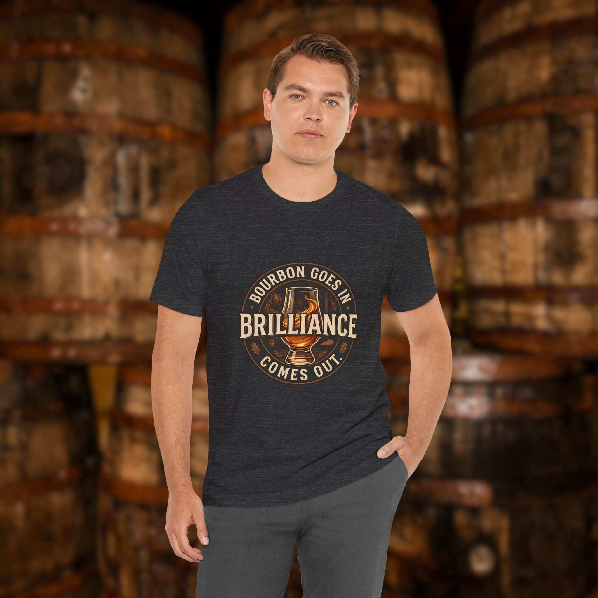 Bourbon Goes In Brilliance Comes Out T-Shirt | Kentucky Bourbon Graphic Tee