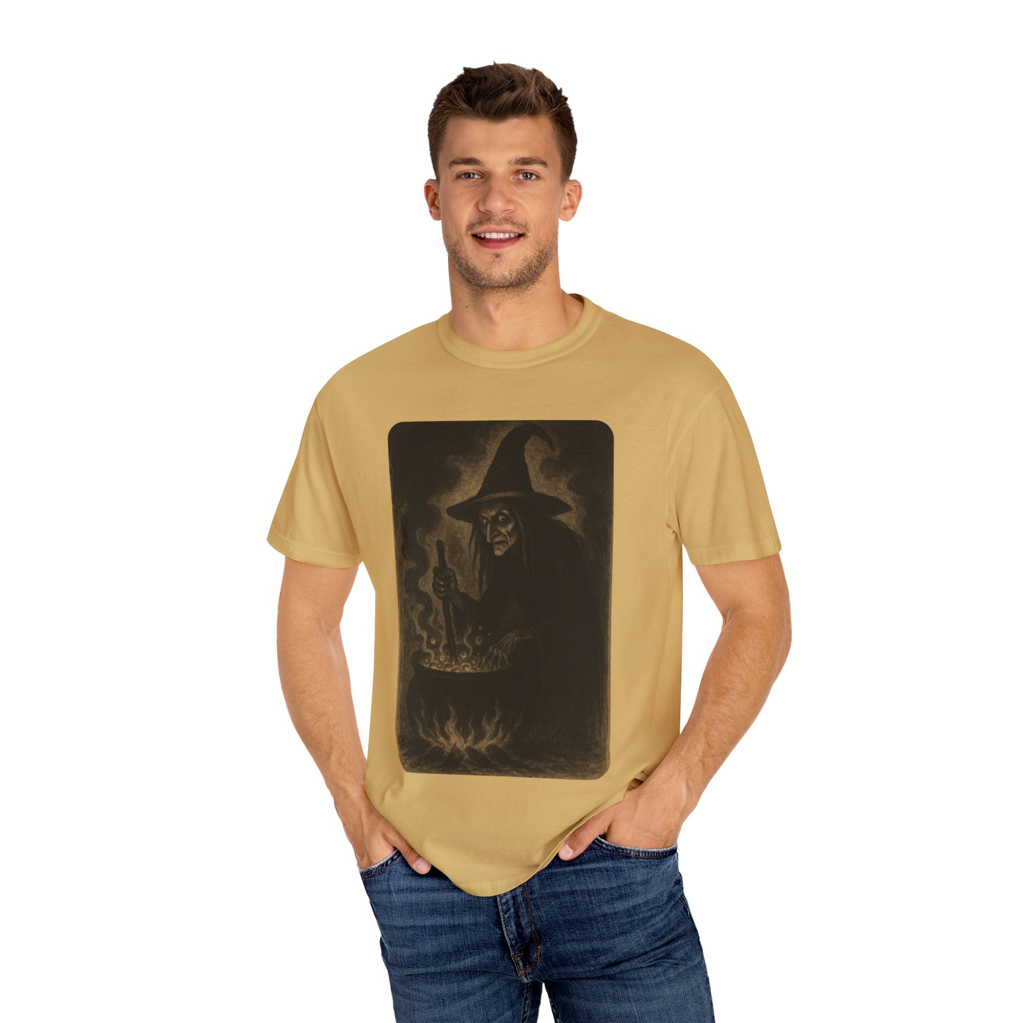 Vintage Witch Brewing Cauldron Halloween Shirt