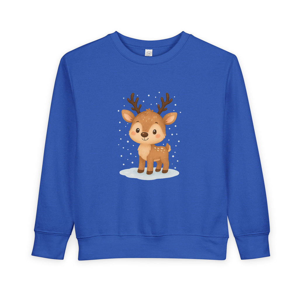 Cute Reindeer Toddler Christmas Sweatshirt – Cozy Holiday Pullover for Kids