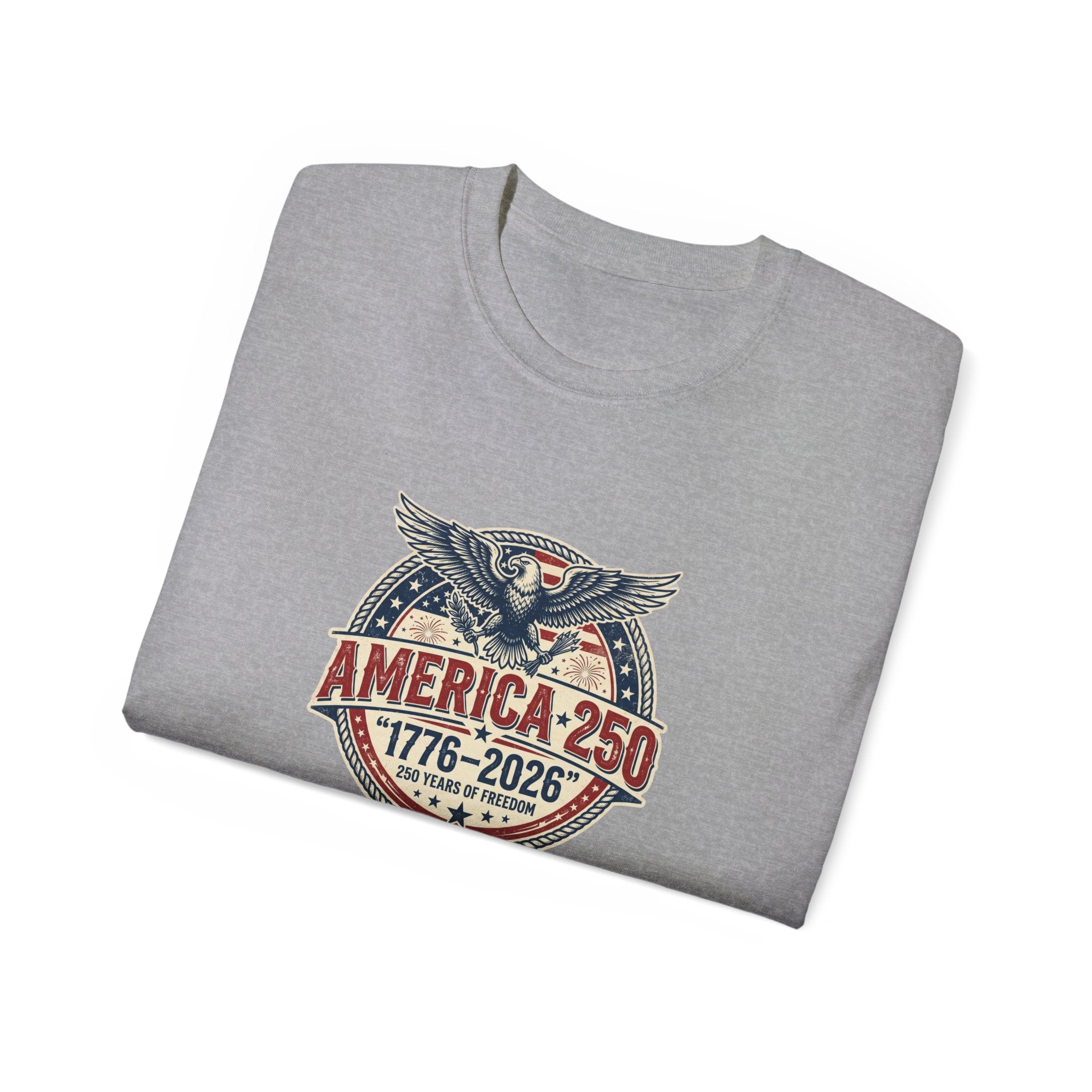 America 250 T-Shirt | 1776–2026 250 Years of Freedom 4th of July Patriotic Eagle Shirt