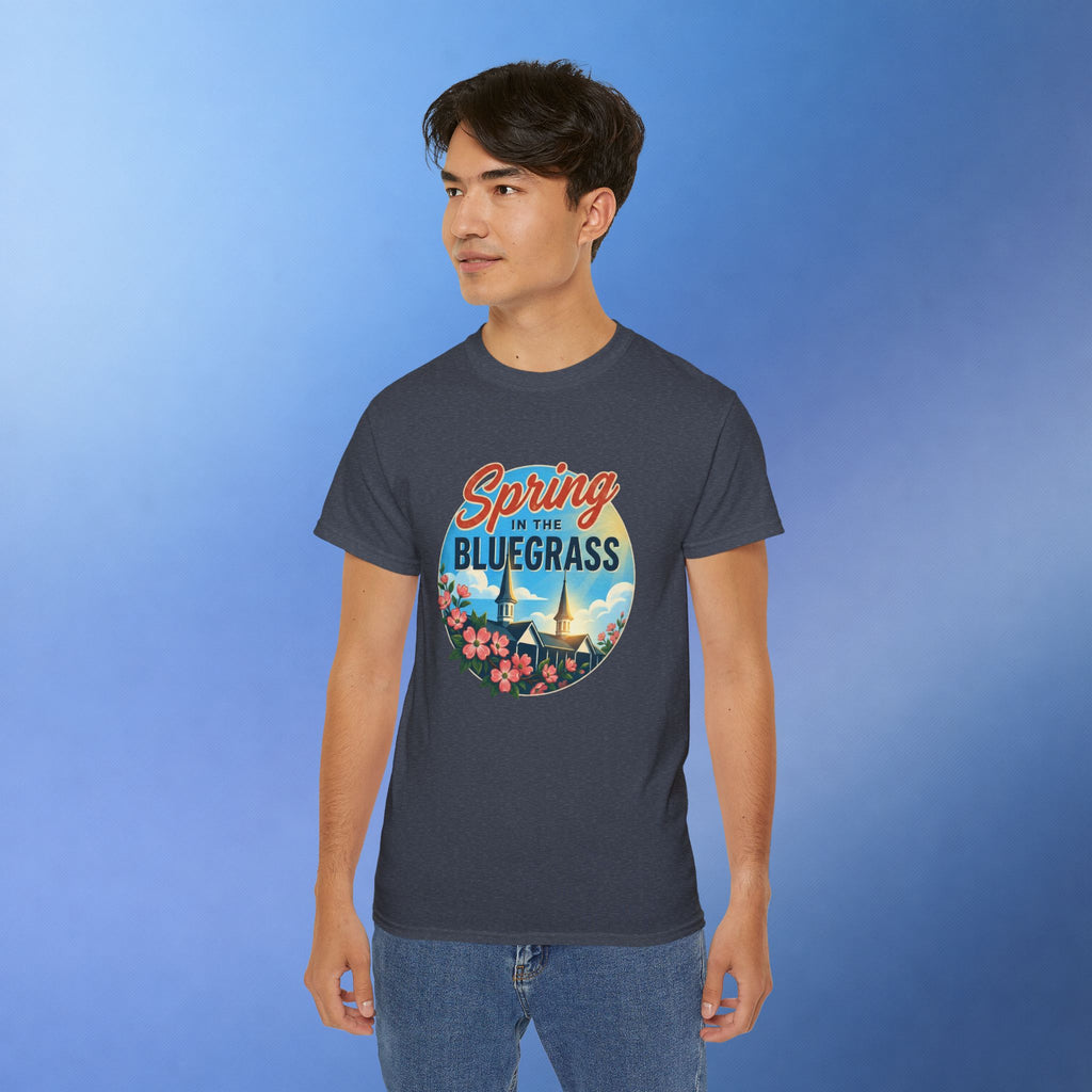 Spring in the Bluegrass T-Shirt – Kentucky Spring Floral Twin Spires Graphic Tee | Bluegrass Spirit Apparel