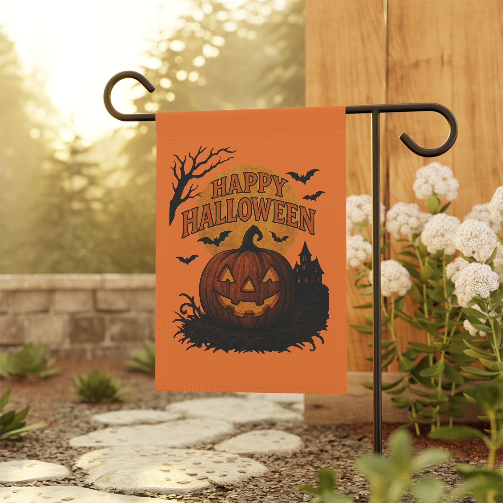 Spooky Jack-O’-Lantern Halloween Yard Flag | 12x18 House Banner