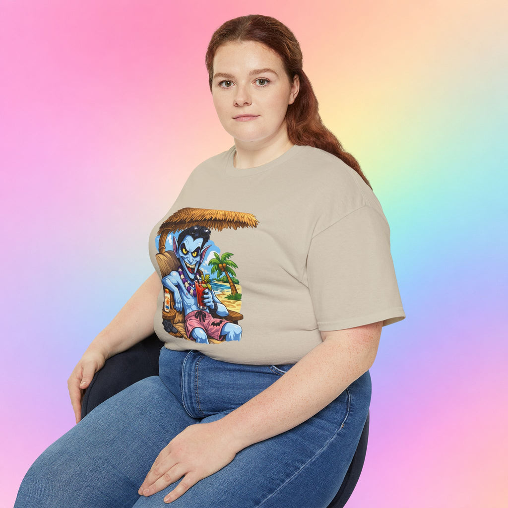 Summerween Vampire Beach Vacation T-Shirt | Spooky Summer Halloween Tee