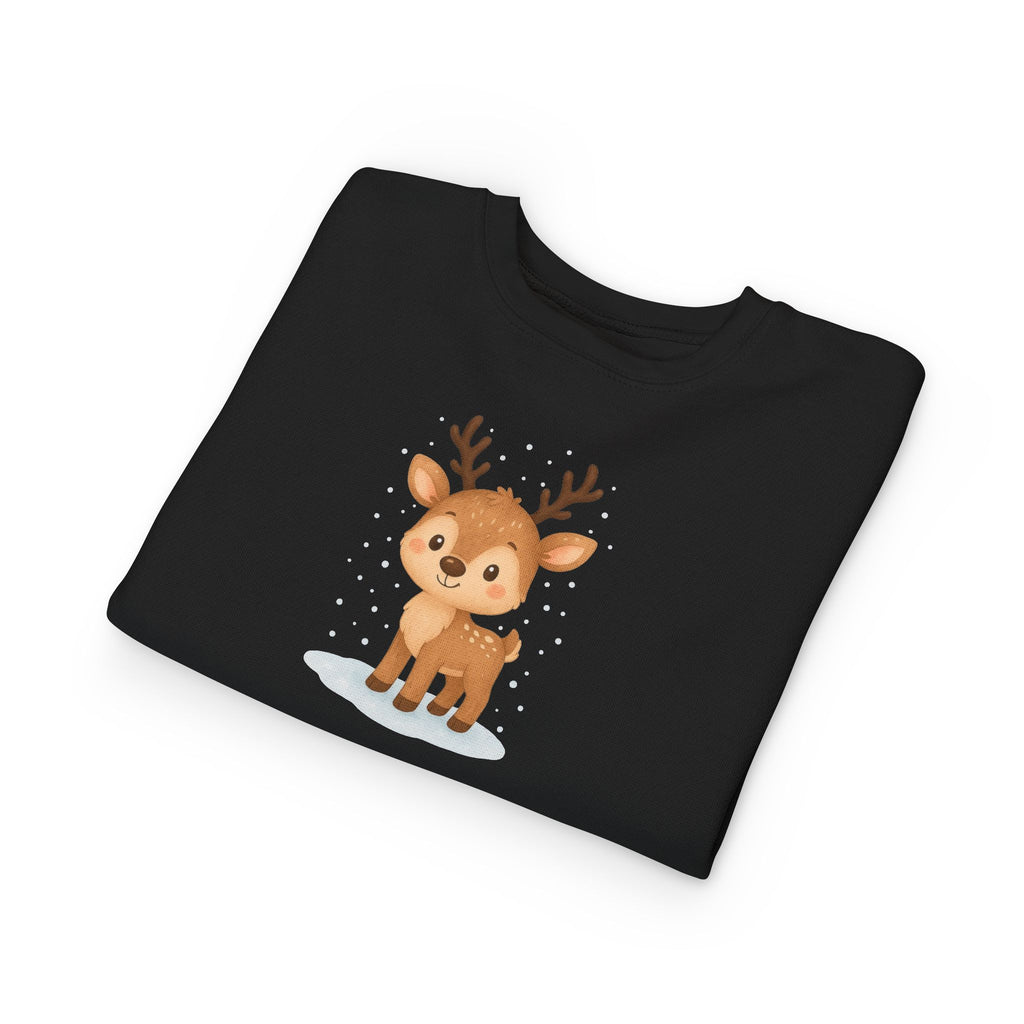 Cute Reindeer Toddler Christmas Sweatshirt – Cozy Holiday Pullover for Kids
