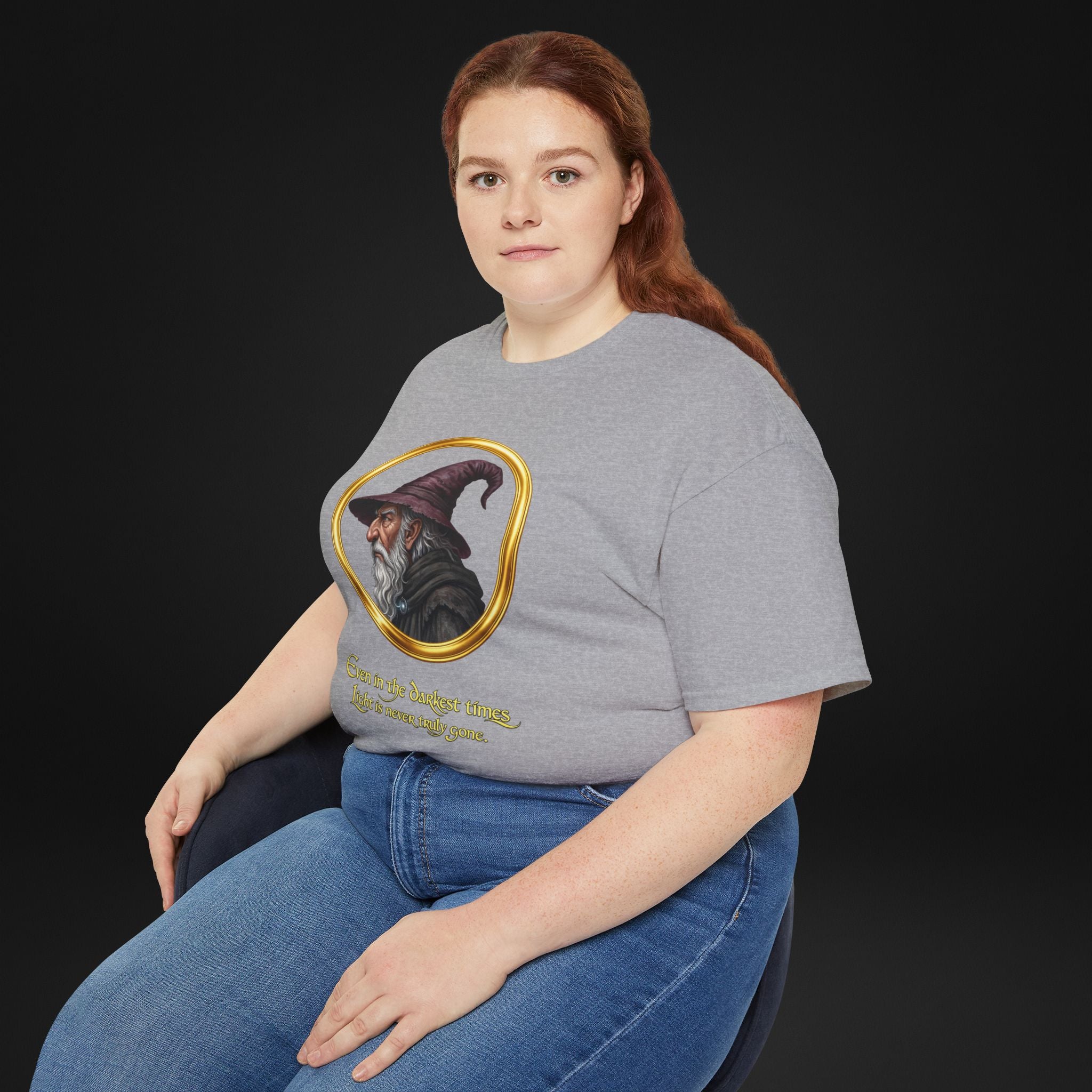Vintage Wizard Graphic T-Shirt | Fantasy Side Profile Tee