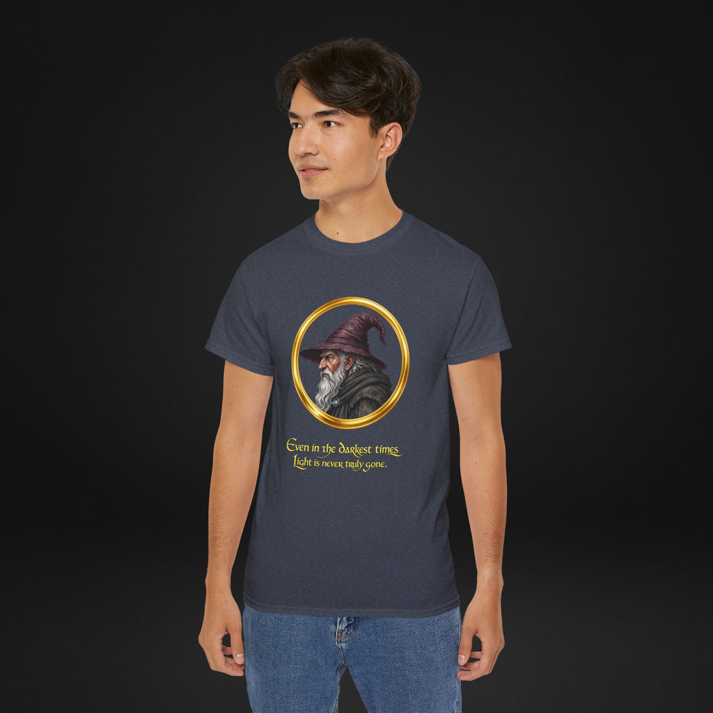 Vintage Wizard Graphic T-Shirt | Fantasy Side Profile Tee