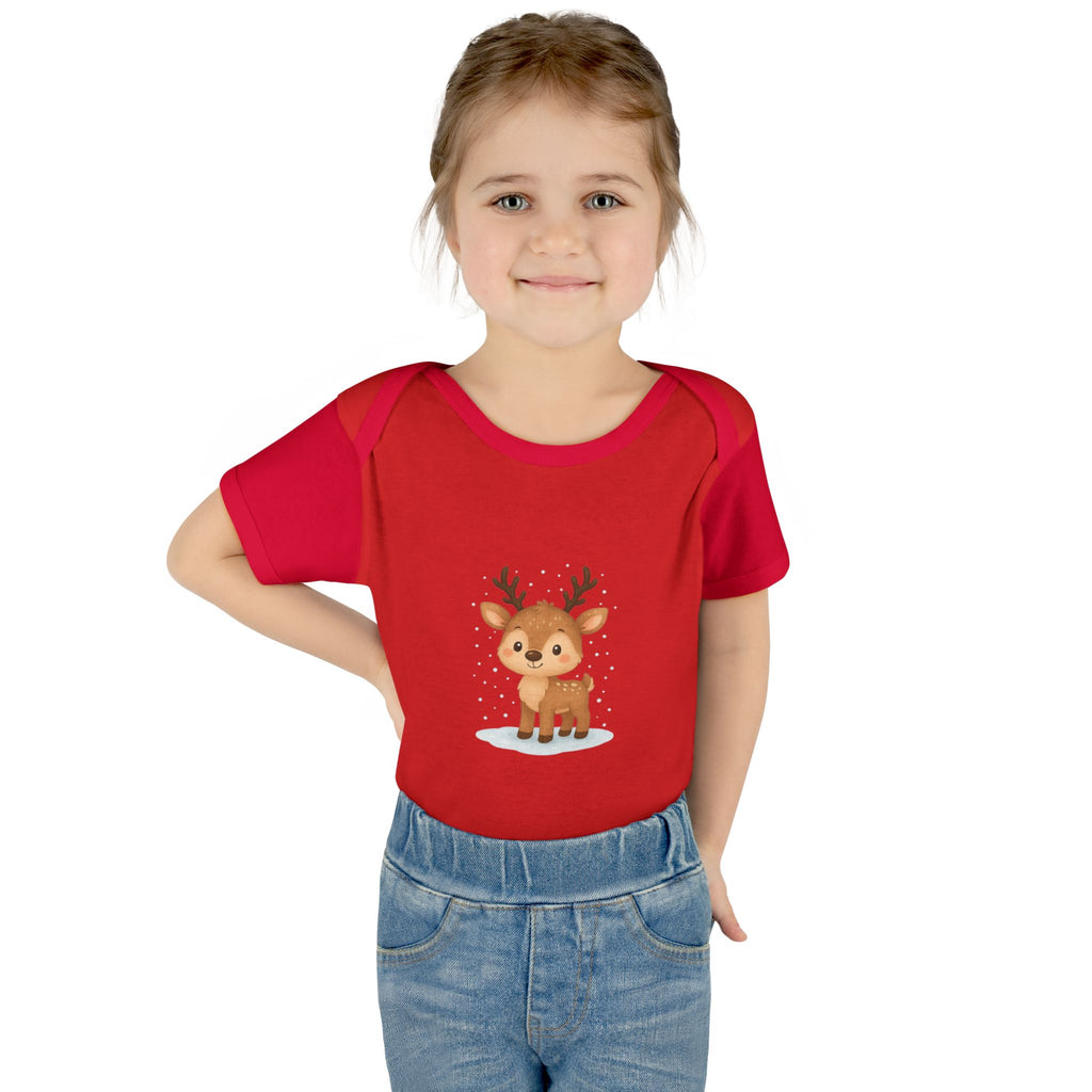 Cute Baby Reindeer Christmas Bodysuit – Holiday Infant One-Piece