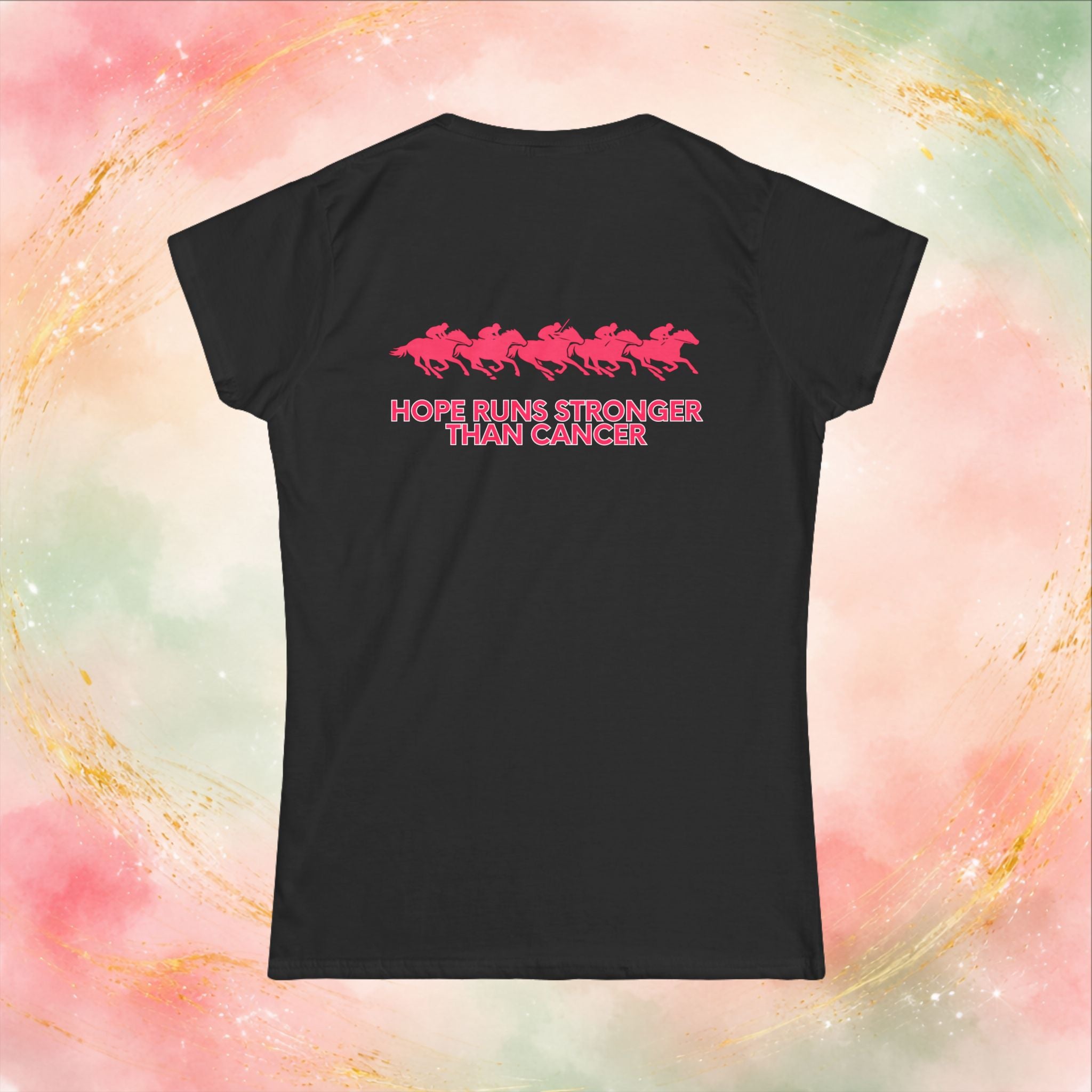 Women’s Oaks Breast Cancer Awareness Softstyle Tee | Hope Runs Stronger Than Cancer Shirt