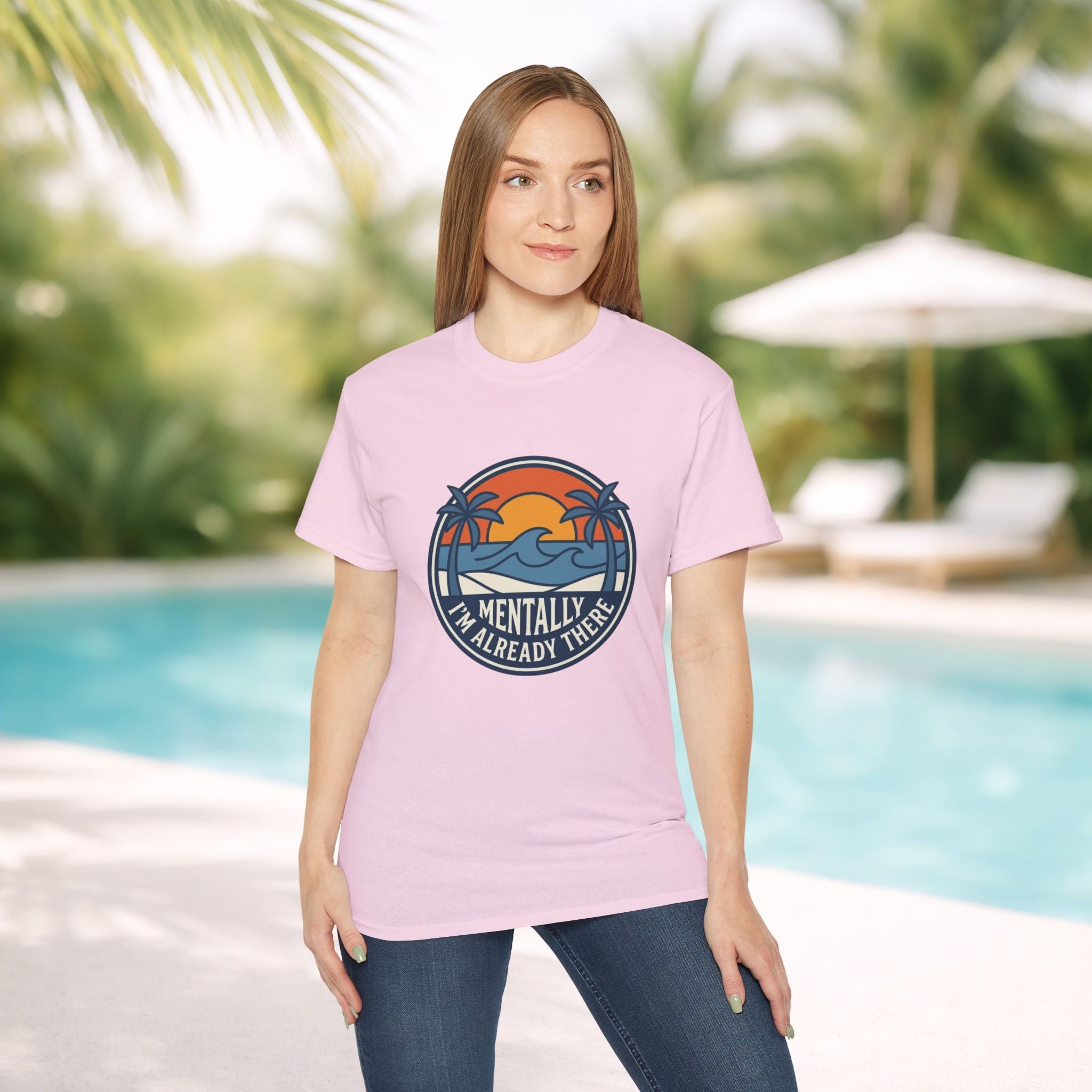 Mentally I’m Already There Summer Beach Sunset T-Shirt