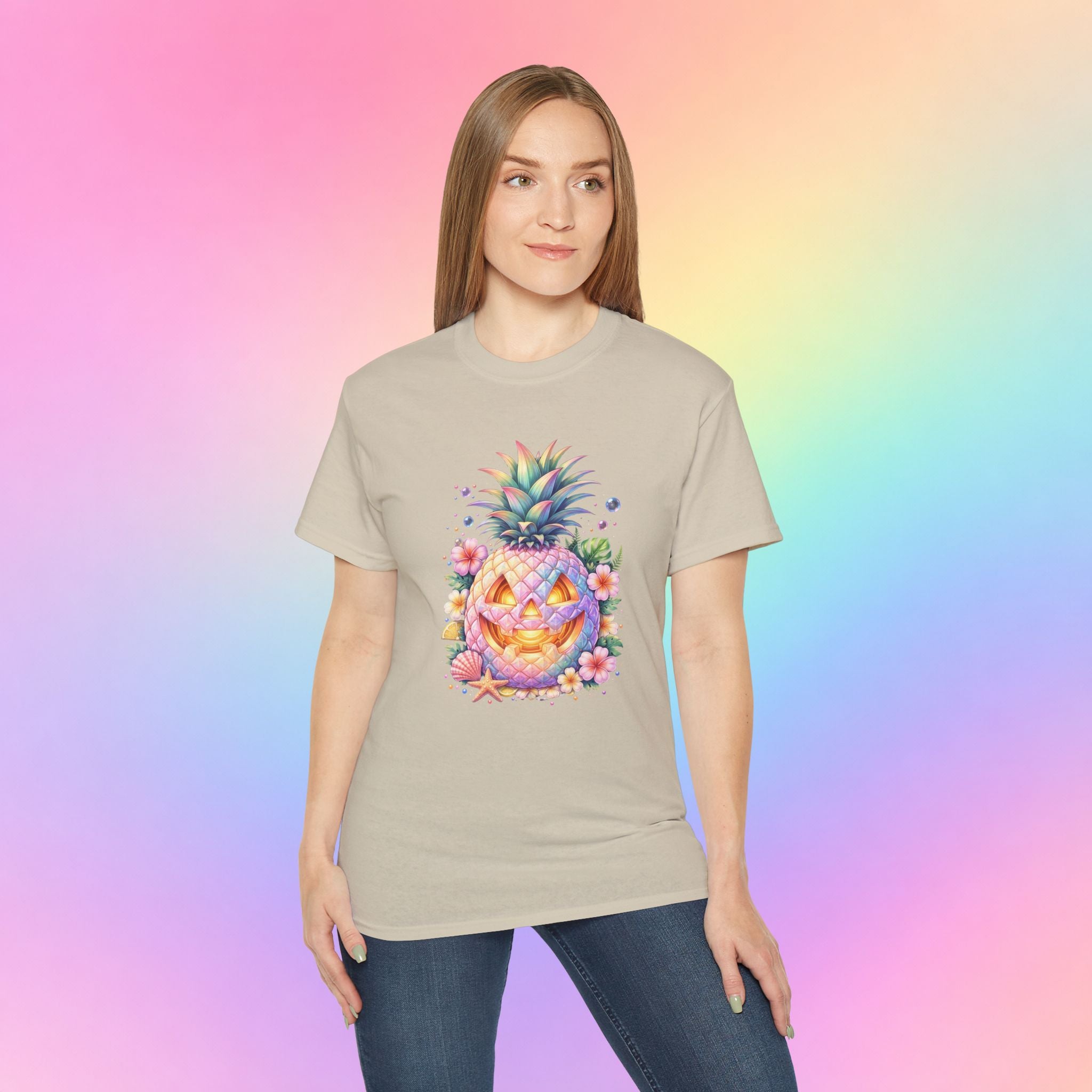 Summerween Pineapple Jack-O’-Lantern T-Shirt | Tropical Halloween Shirt