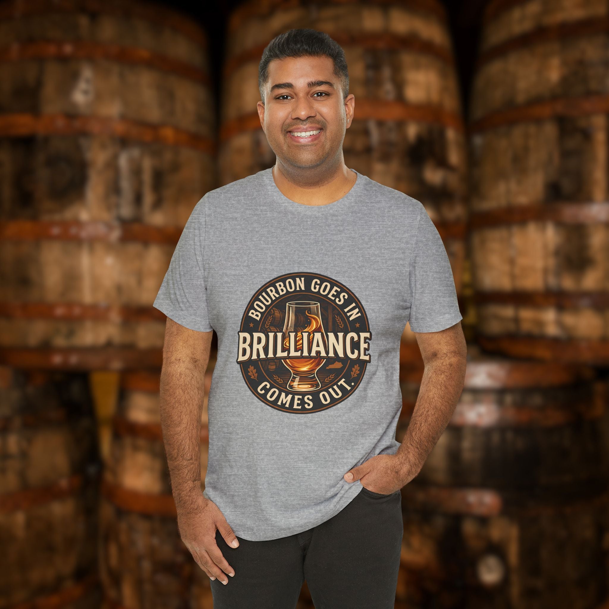 Bourbon Goes In Brilliance Comes Out T-Shirt | Kentucky Bourbon Graphic Tee