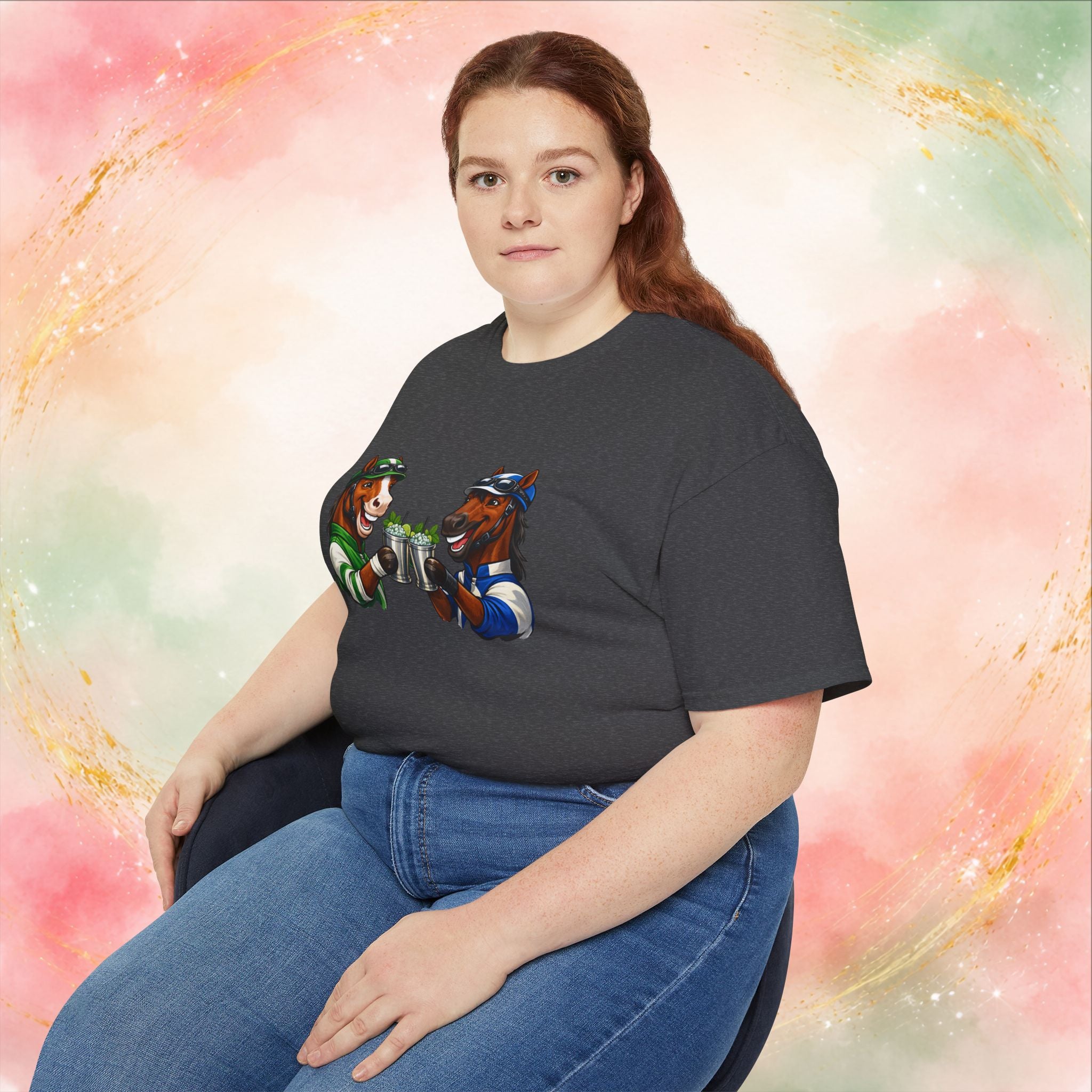 Derby Day Cheers: Funny Jockey Horses & Mint Juleps T-Shirt