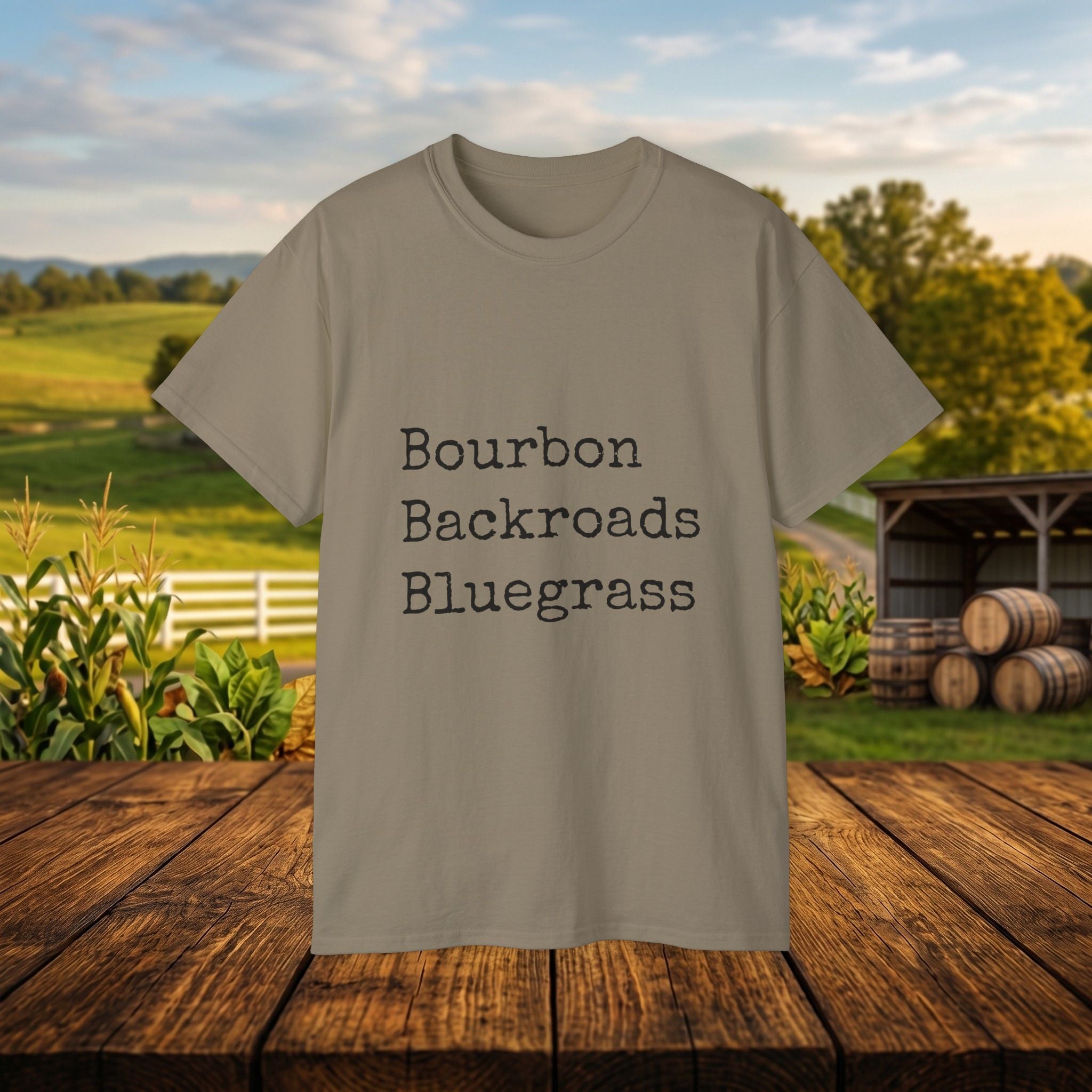 Bourbon Backroads Bluegrass Kentucky T-Shirt | Southern Comfort Graphic Tee