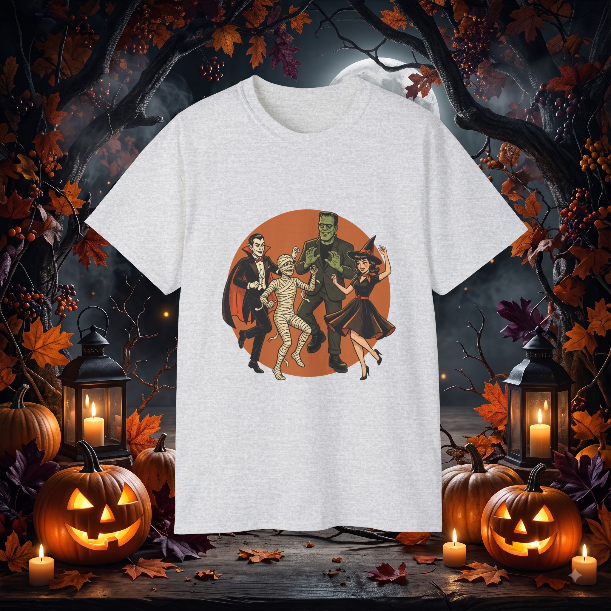 Vintage Halloween Party T-Shirt – Retro Classic Monster Halloween Tee