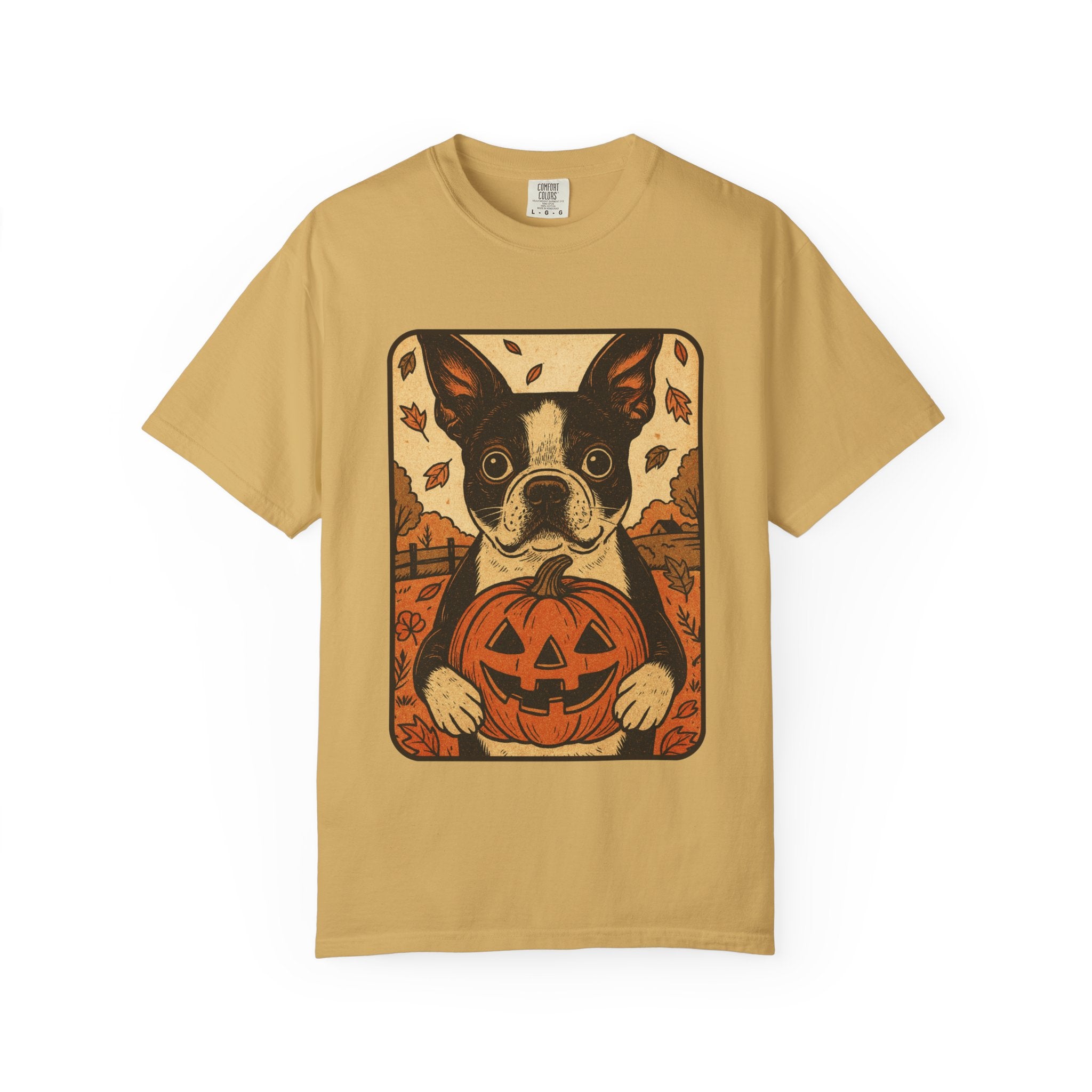 Boston Terrier Pumpkin Pals – Vintage Halloween Tee