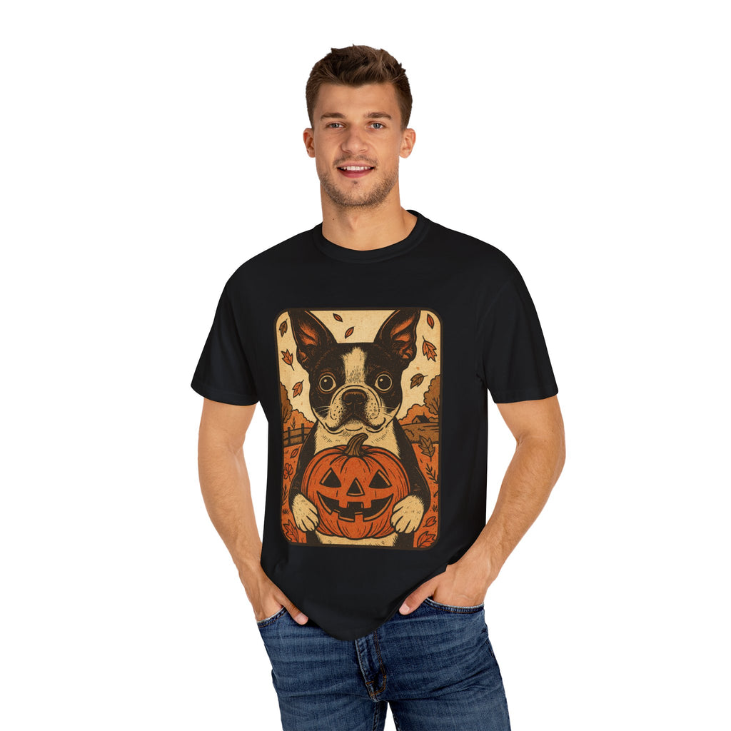 Boston Terrier Pumpkin Pals – Vintage Halloween Tee