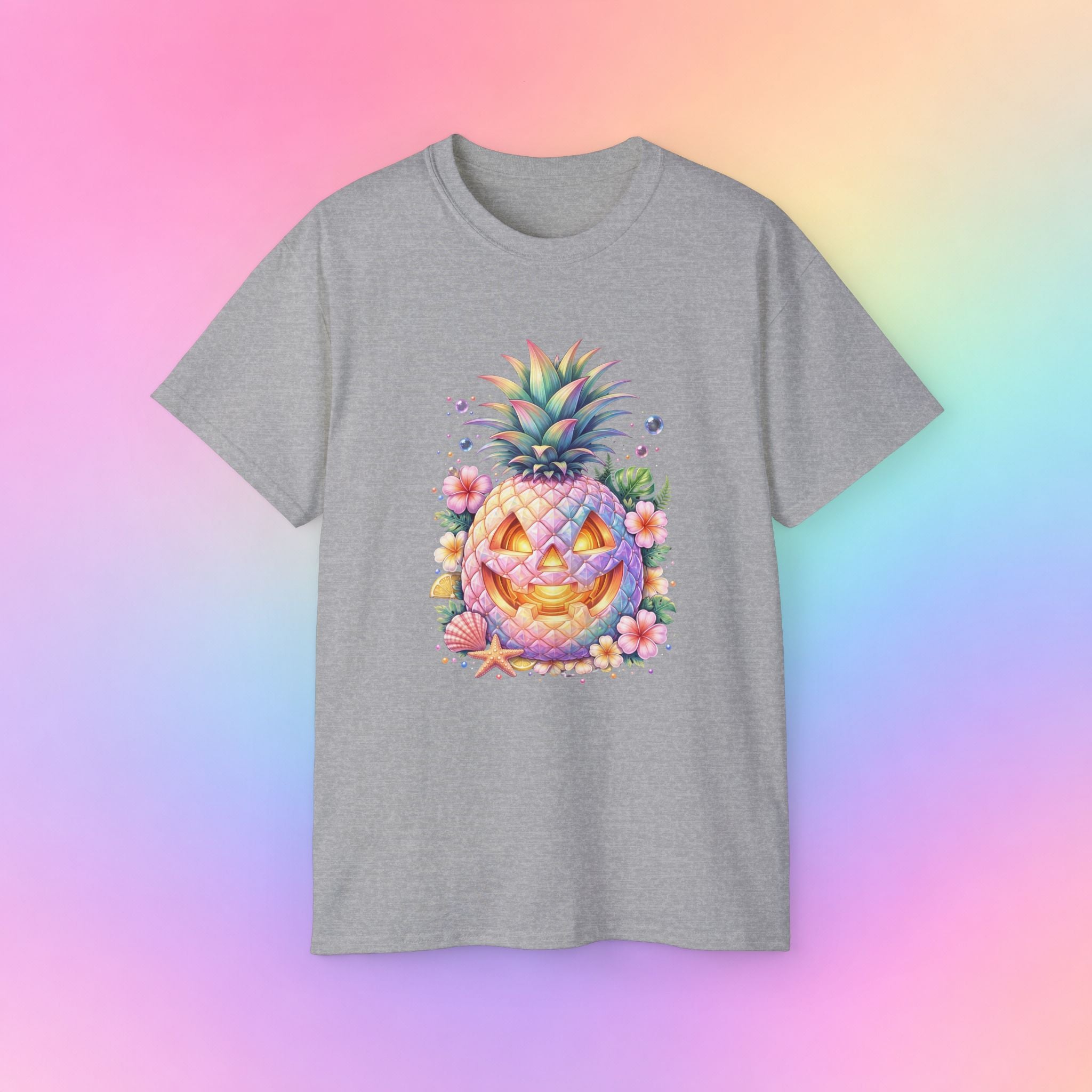 Summerween Pineapple Jack-O’-Lantern T-Shirt | Tropical Halloween Shirt