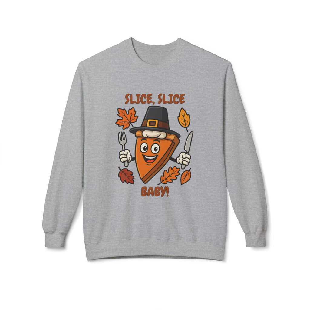 Pumpkin Pie Pilgrim Slice Cartoon | Fun Thanksgiving Sweatshirt