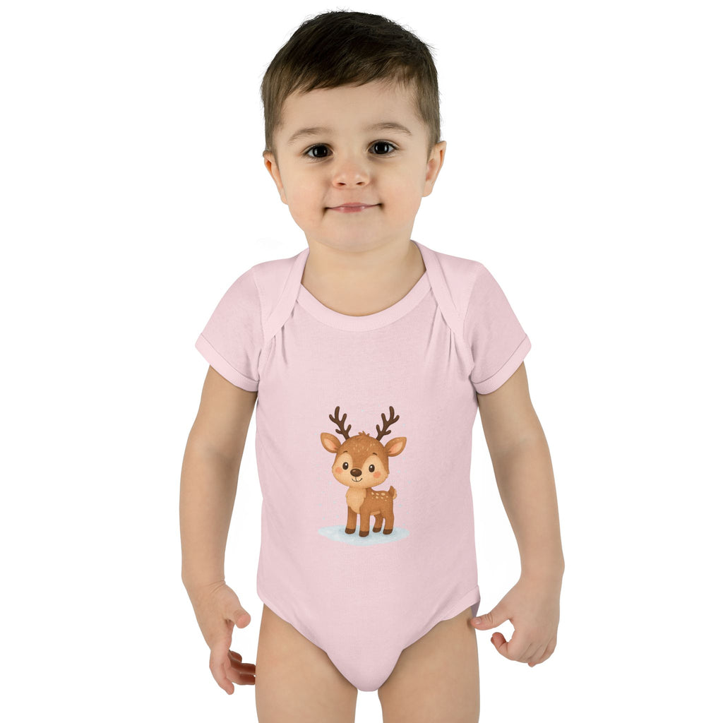 Cute Baby Reindeer Christmas Bodysuit – Holiday Infant One-Piece