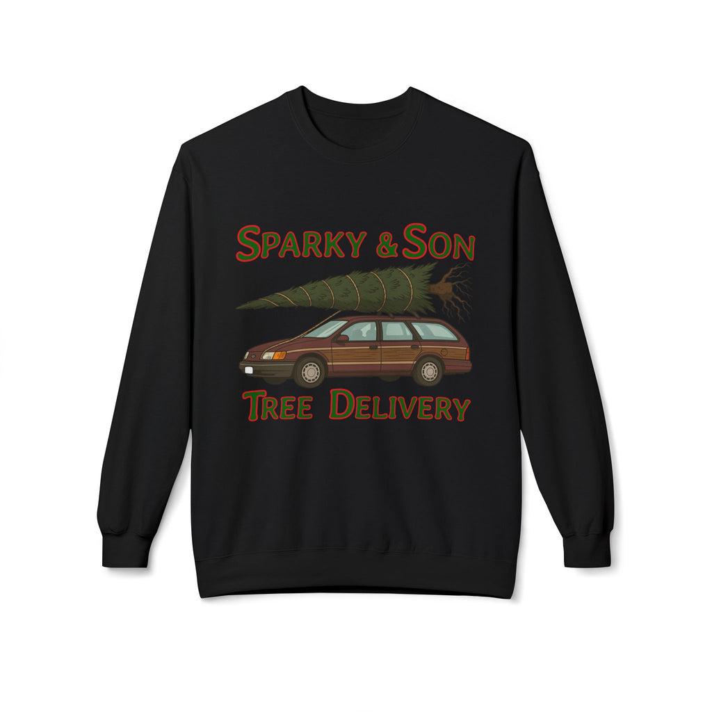 🎄 Sparky & Son Tree Delivery Christmas Sweatshirt – Inspired by a Classic Holiday Comedy