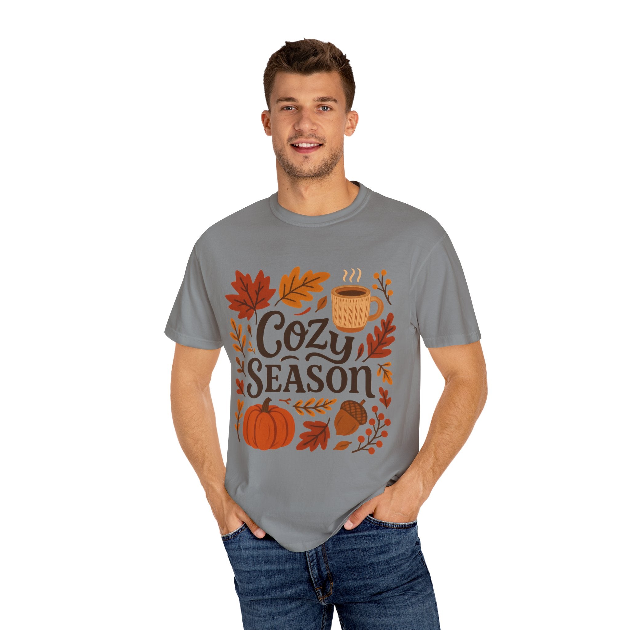 Cozy Season Unisex T-shirt, Fall Fashion Tee, Autumn Apparel, Gift for Him/Her, Pumpkin Spice Shirt, Relaxing Vibes