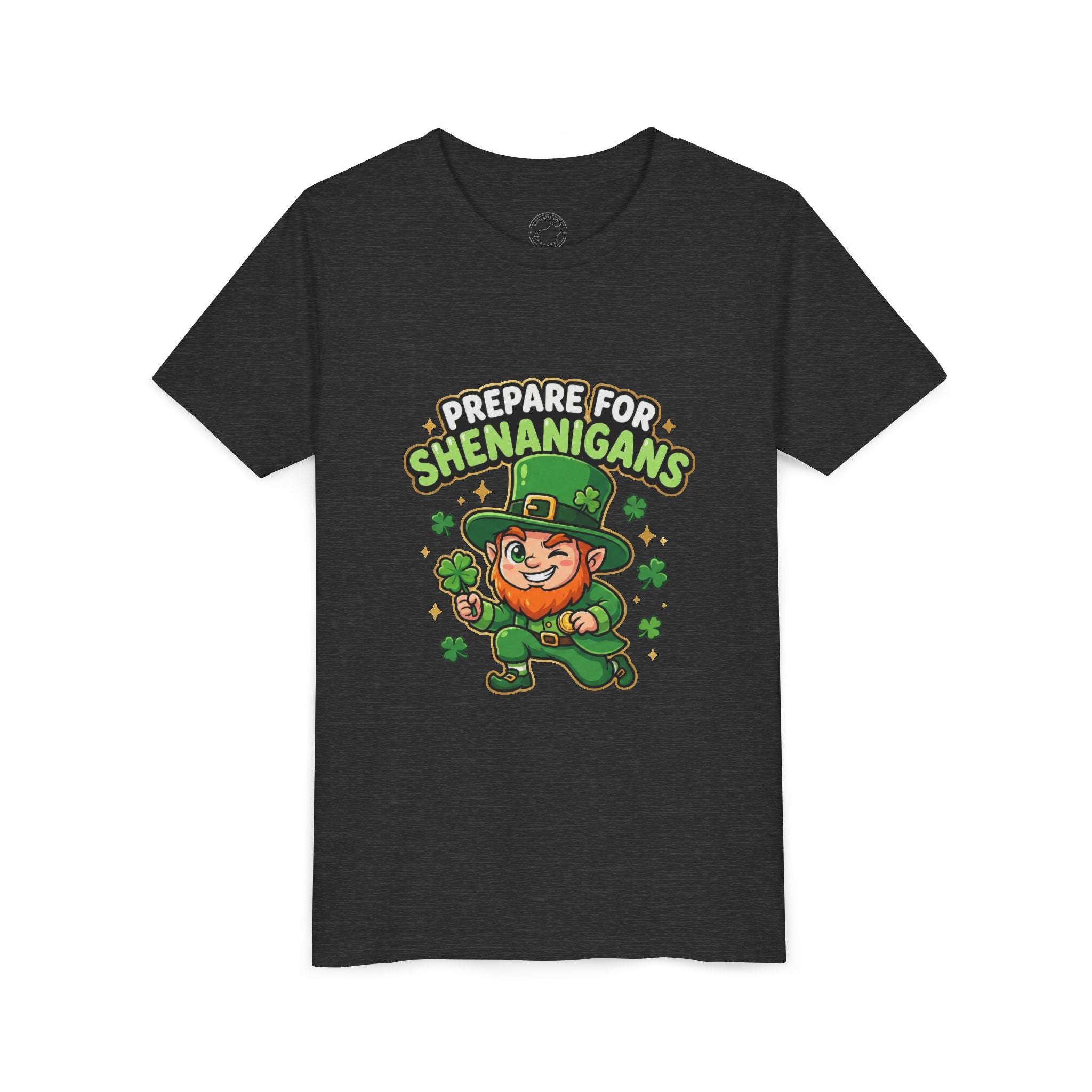 Prepare For Shenanigans Youth T-Shirt – Funny St. Patrick’s Day Leprechaun Shirt for Kids