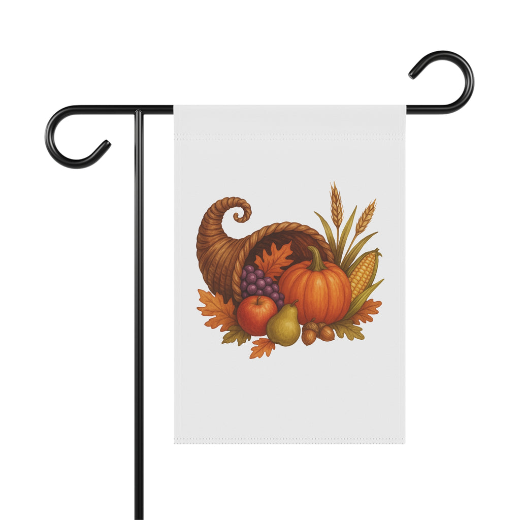 Thanksgiving Cornucopia Garden Flag – Autumn Harvest Decor