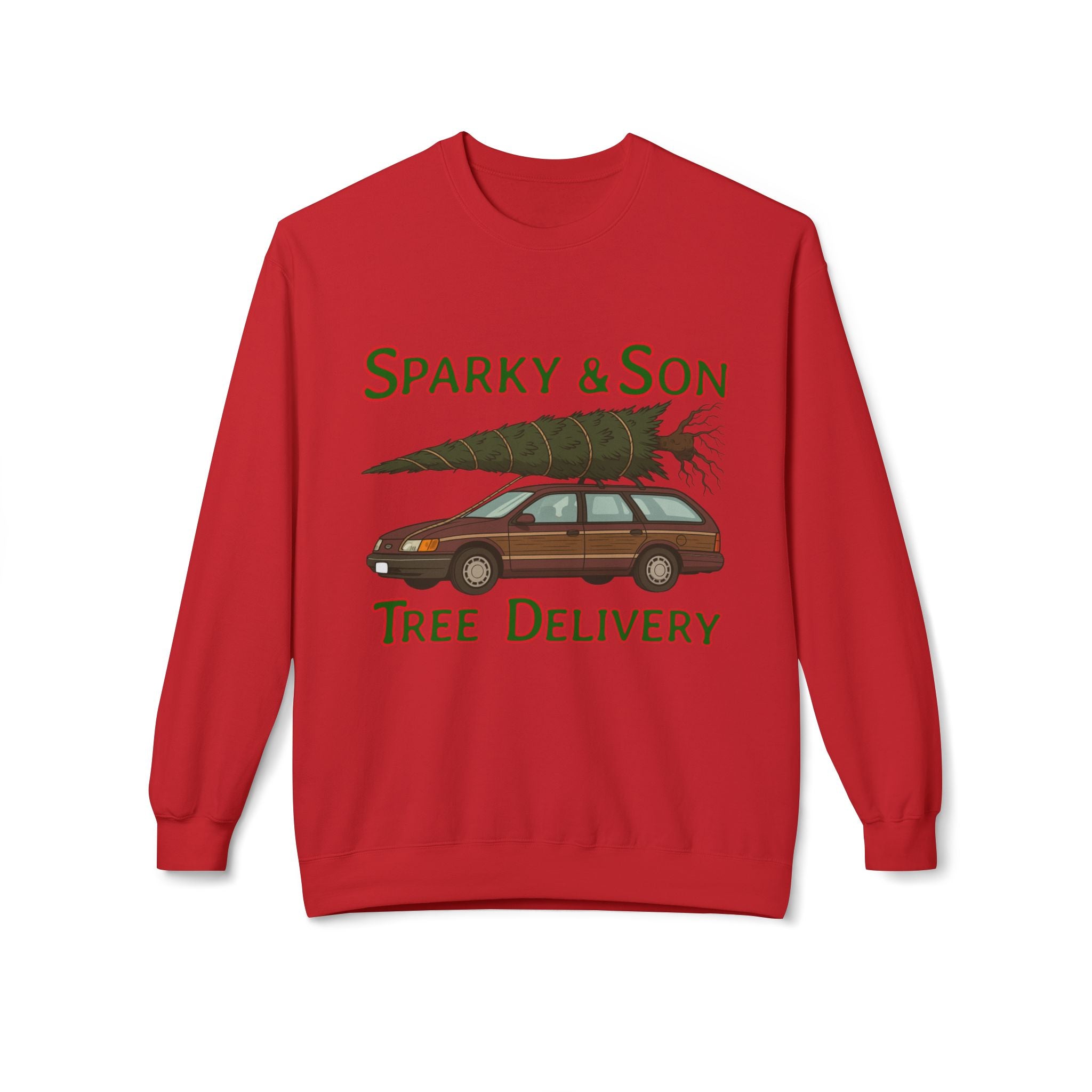 🎄 Sparky & Son Tree Delivery Christmas Sweatshirt – Inspired by a Classic Holiday Comedy