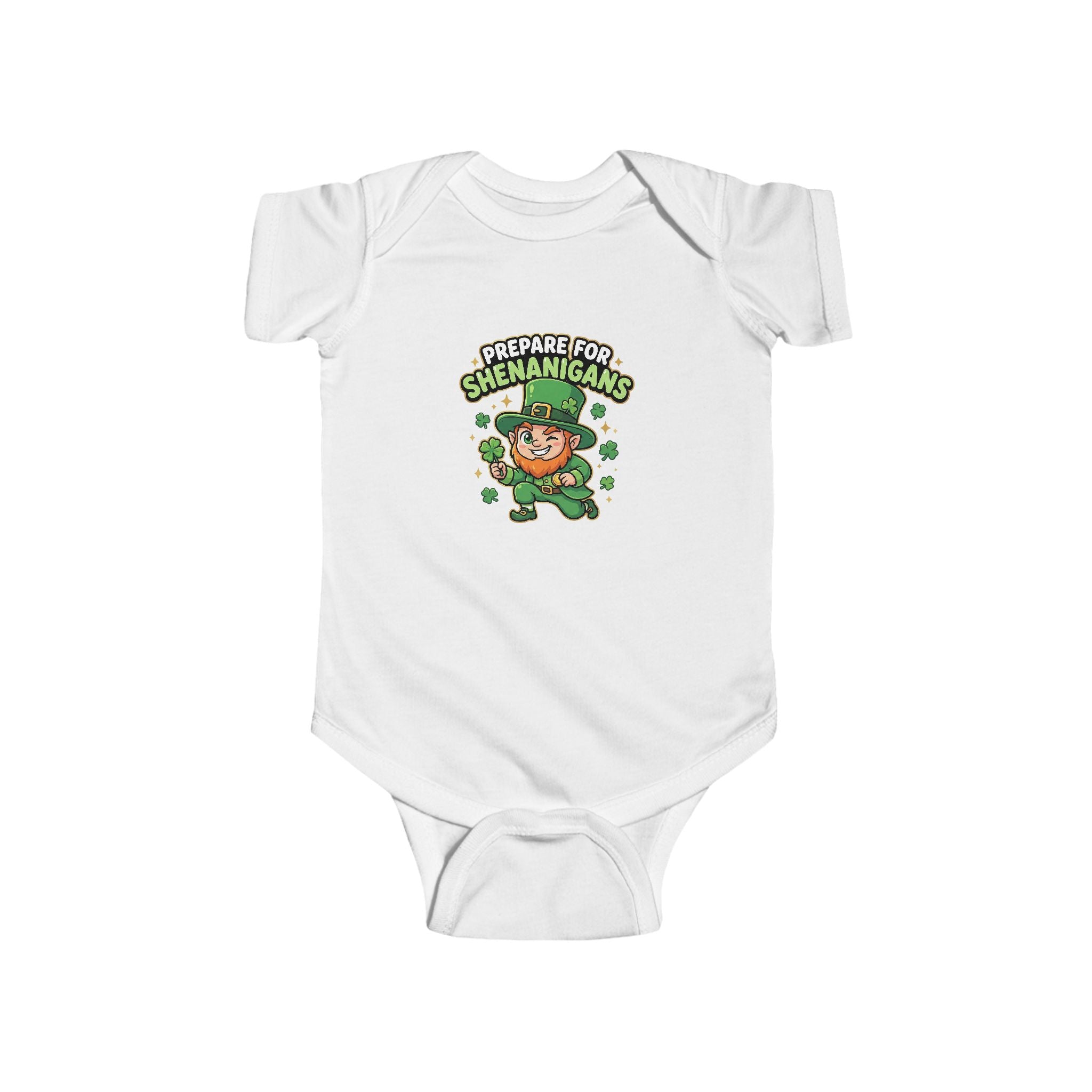 Prepare For Shenanigans Infant Bodysuit – Cute St. Patrick’s Day Leprechaun Baby Onesie