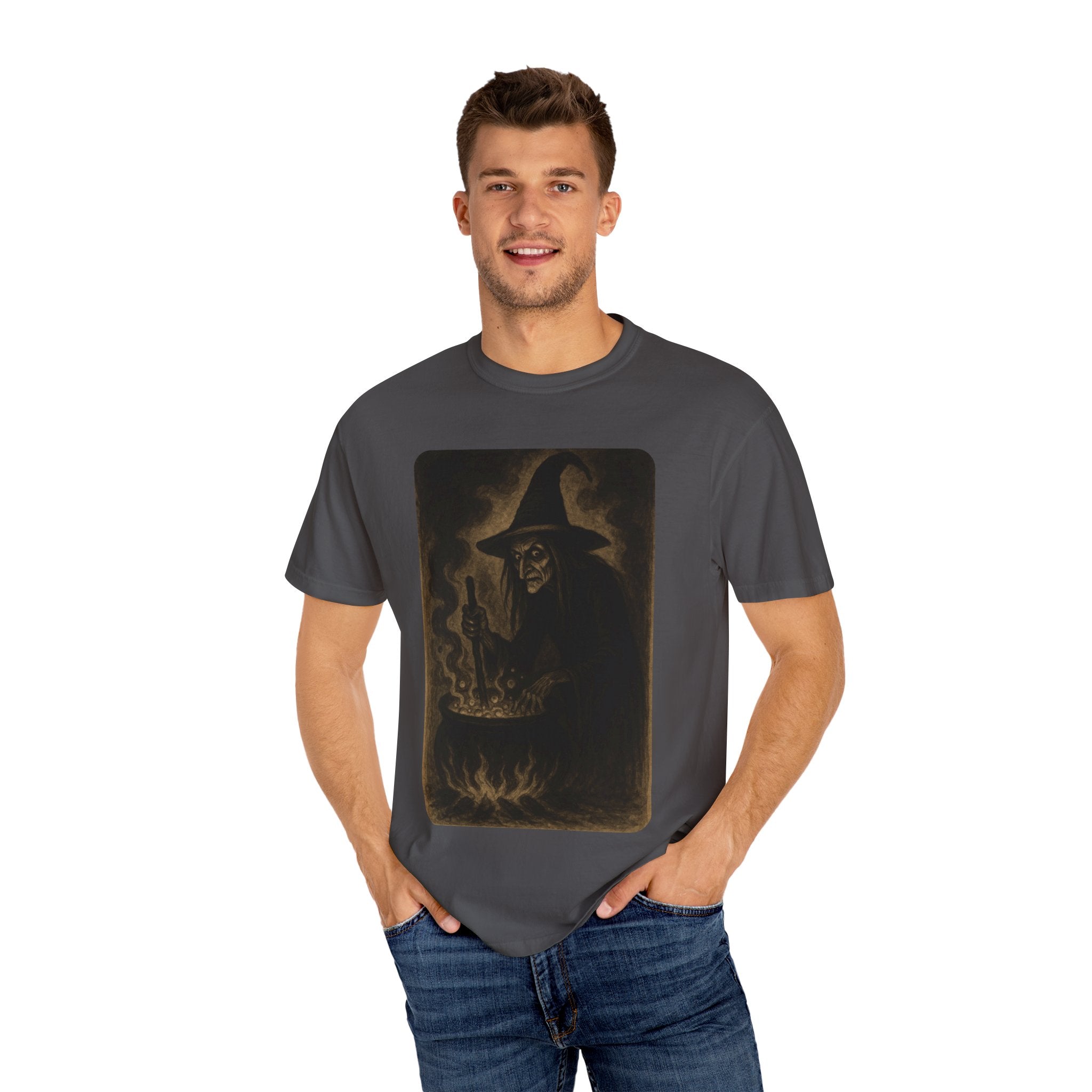 Vintage Witch Brewing Cauldron Halloween Shirt