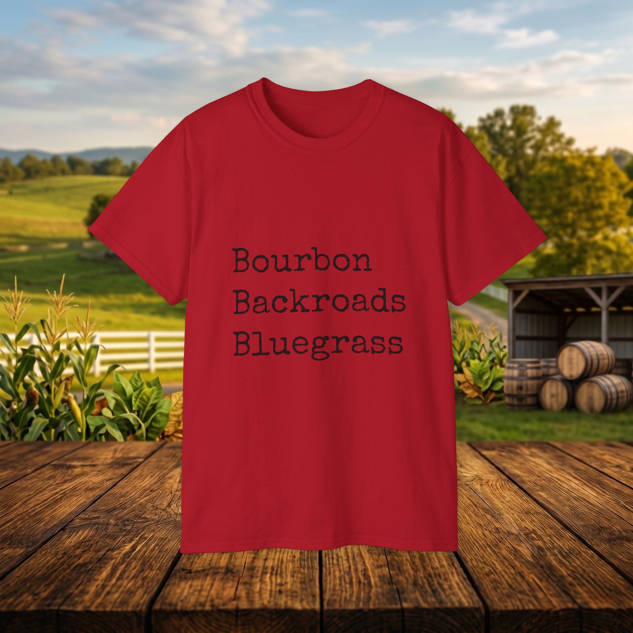 Bourbon Backroads Bluegrass Kentucky T-Shirt | Southern Comfort Graphic Tee