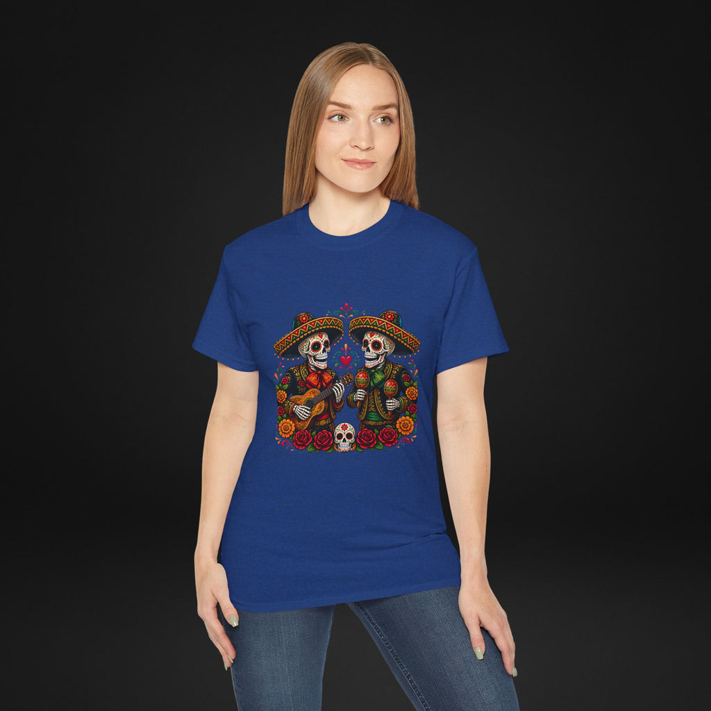 Cinco De Mayo Sugar Skull Mariachi T-Shirt | Dia de los Muertos Inspired Fiesta Tee