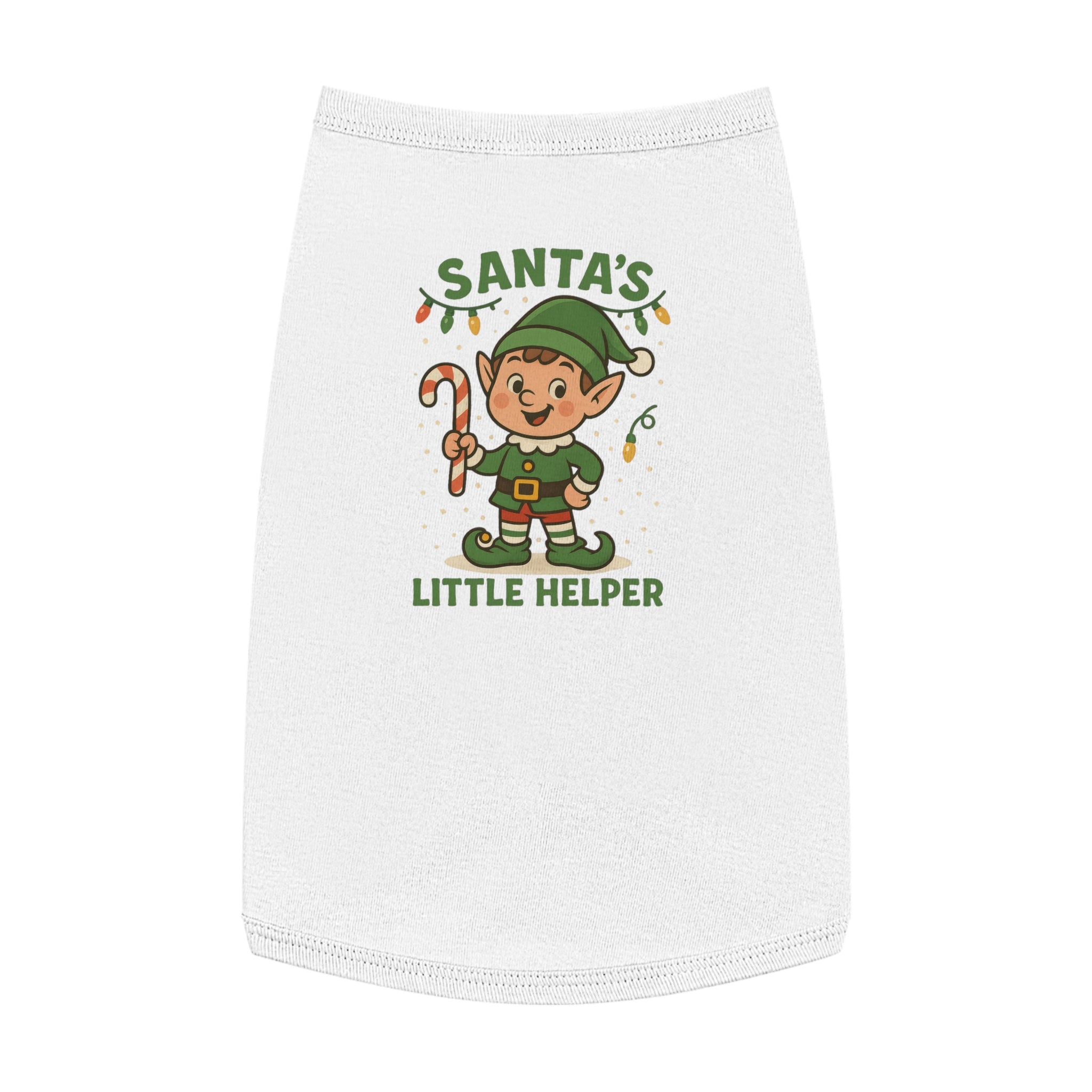 Santa’s Little Helper Dog Christmas Shirt – Cute Holiday Elf Pet Tank Top