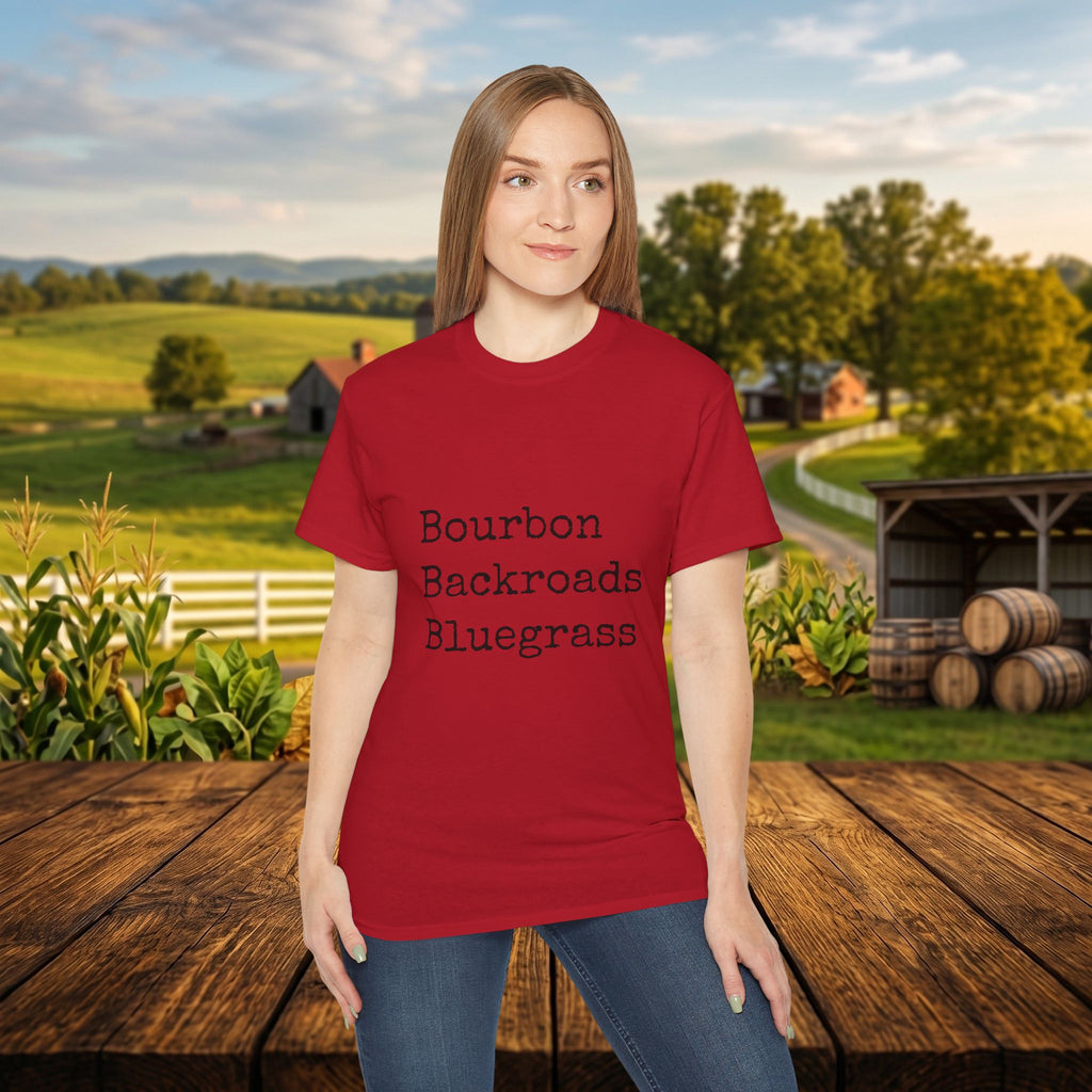 Bourbon Backroads Bluegrass Kentucky T-Shirt | Southern Comfort Graphic Tee