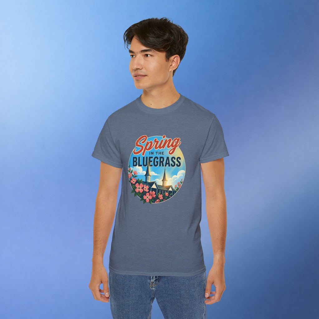 Spring in the Bluegrass T-Shirt – Kentucky Spring Floral Twin Spires Graphic Tee | Bluegrass Spirit Apparel
