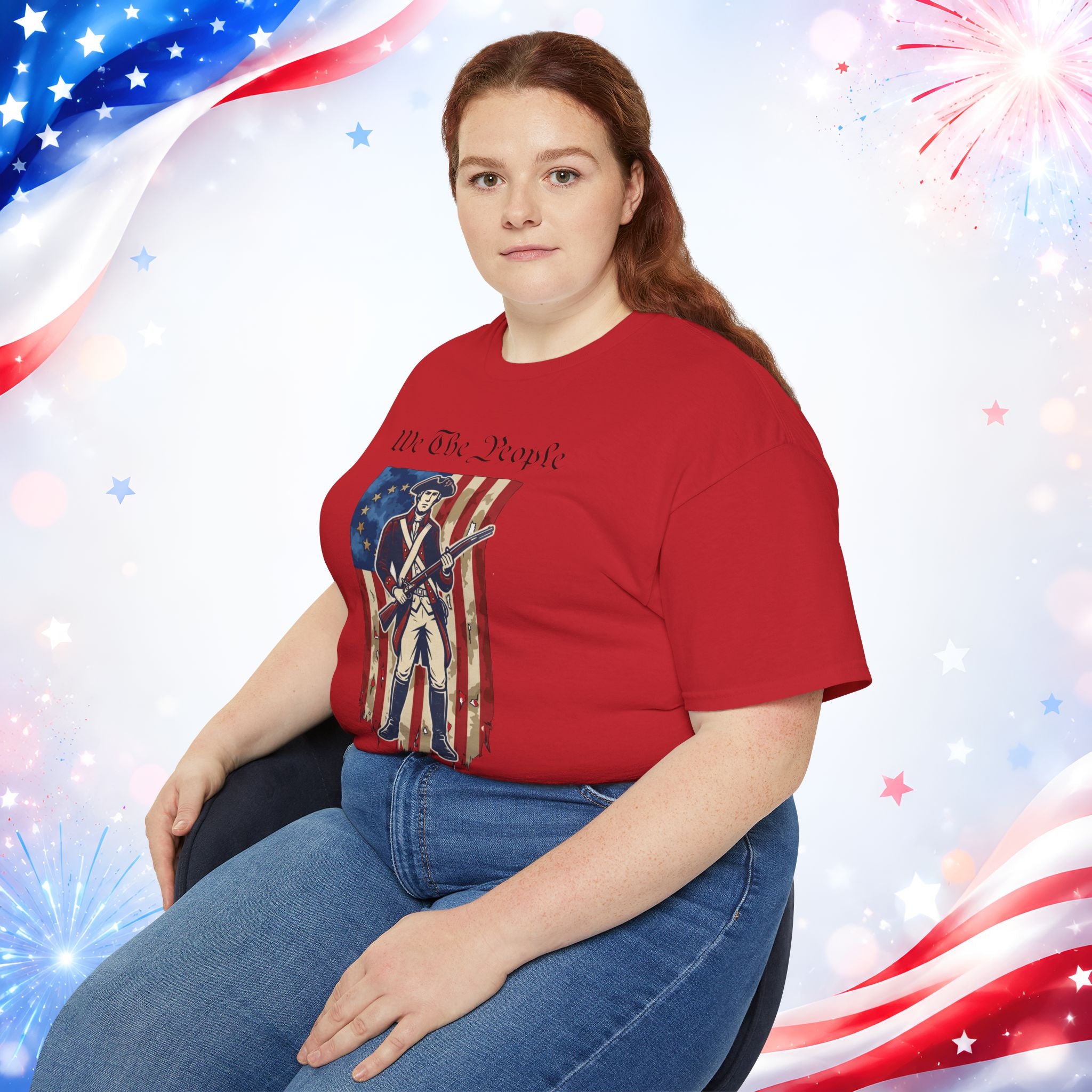 Revolutionary Soldier 4th of July T-Shirt | Vintage American Flag Patriotic Tee