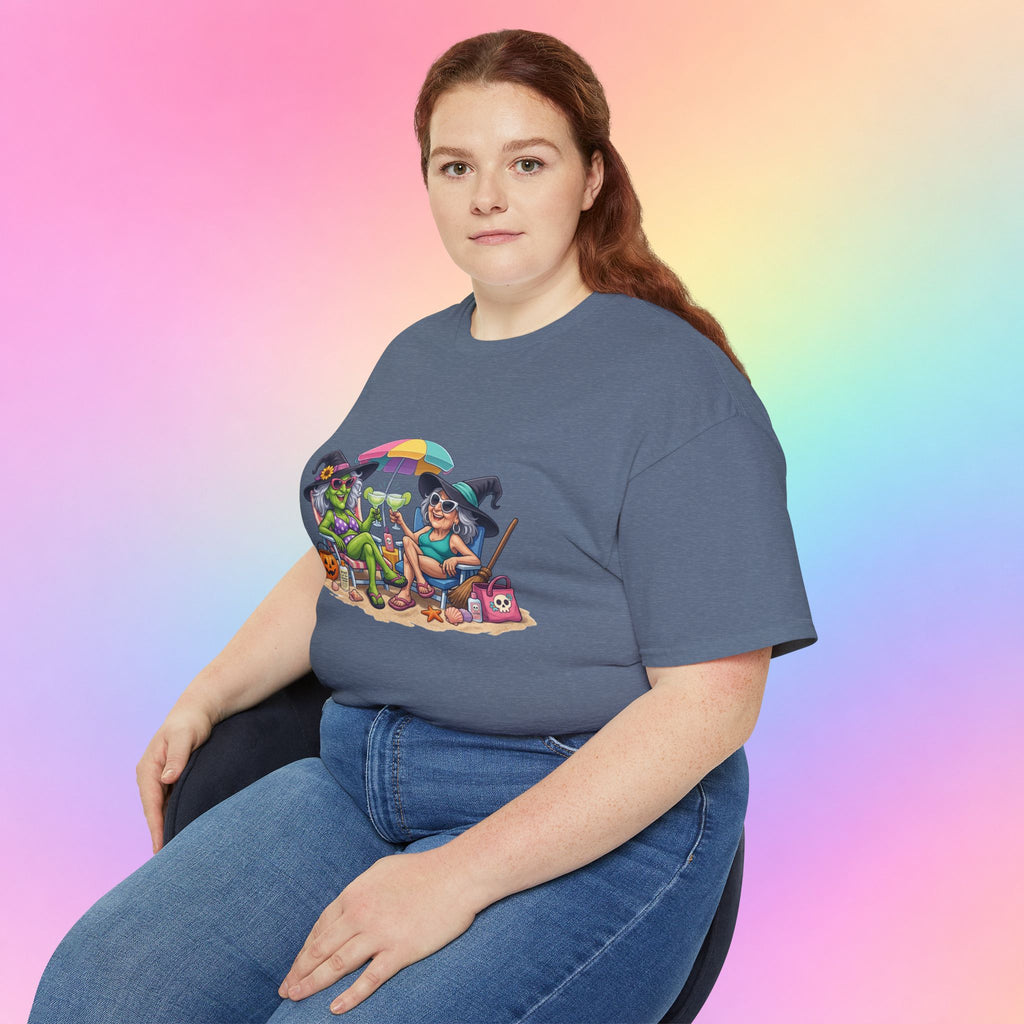 Summerween Witches Beach T-Shirt | Funny Halloween Summer Tee