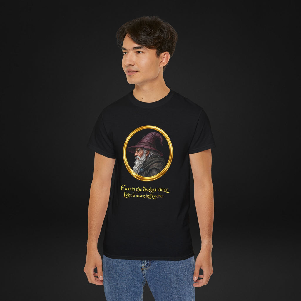 Vintage Wizard Graphic T-Shirt | Fantasy Side Profile Tee