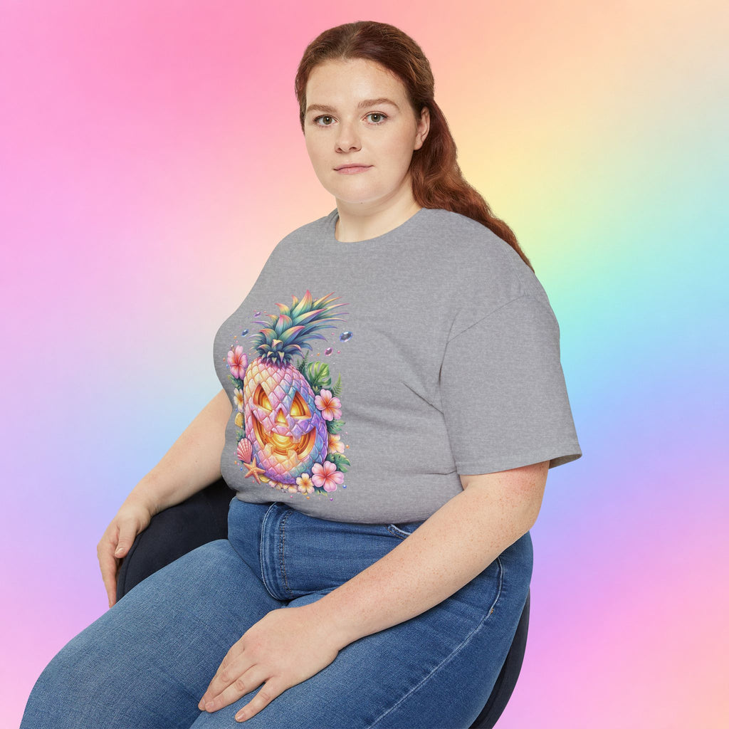 Summerween Pineapple Jack-O’-Lantern T-Shirt | Tropical Halloween Shirt