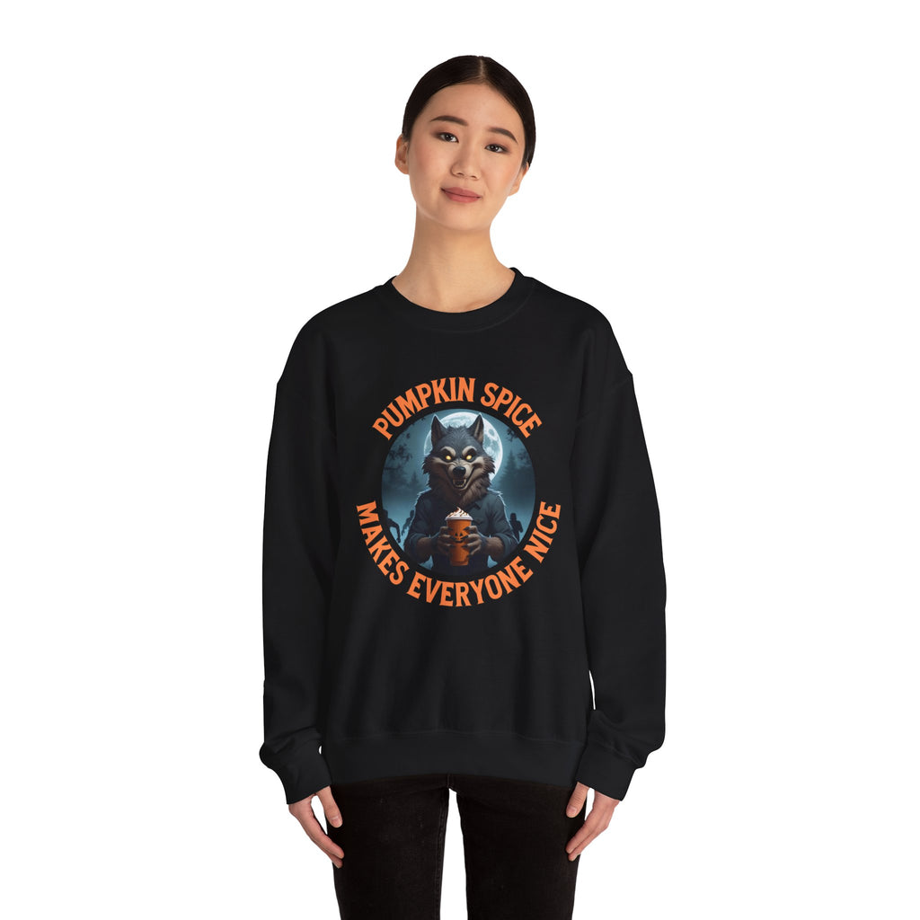 Pumpkin Spice Werewolf Halloween Sweatshirt