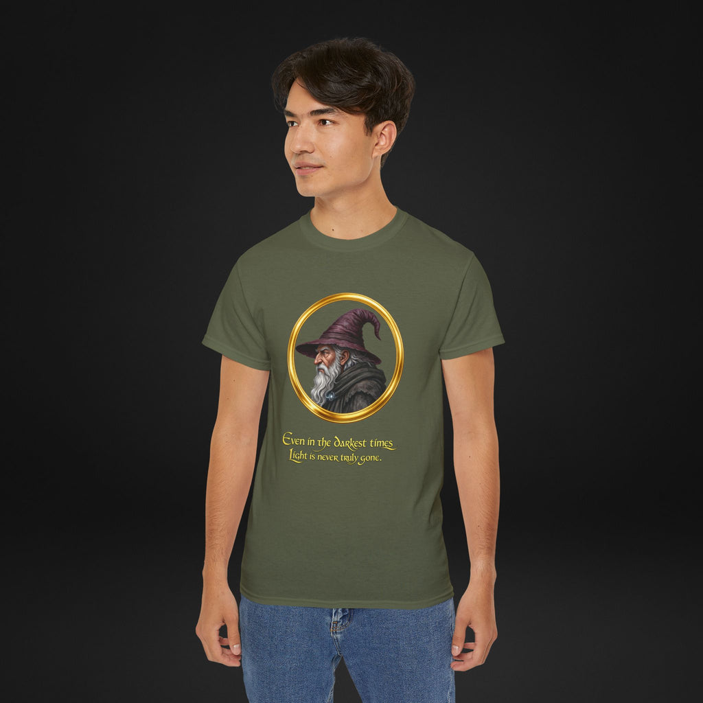 Vintage Wizard Graphic T-Shirt | Fantasy Side Profile Tee