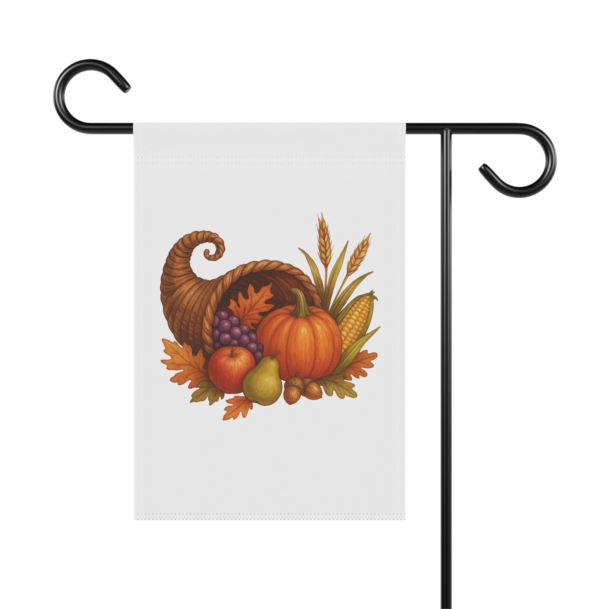 Thanksgiving Cornucopia Garden Flag – Autumn Harvest Decor
