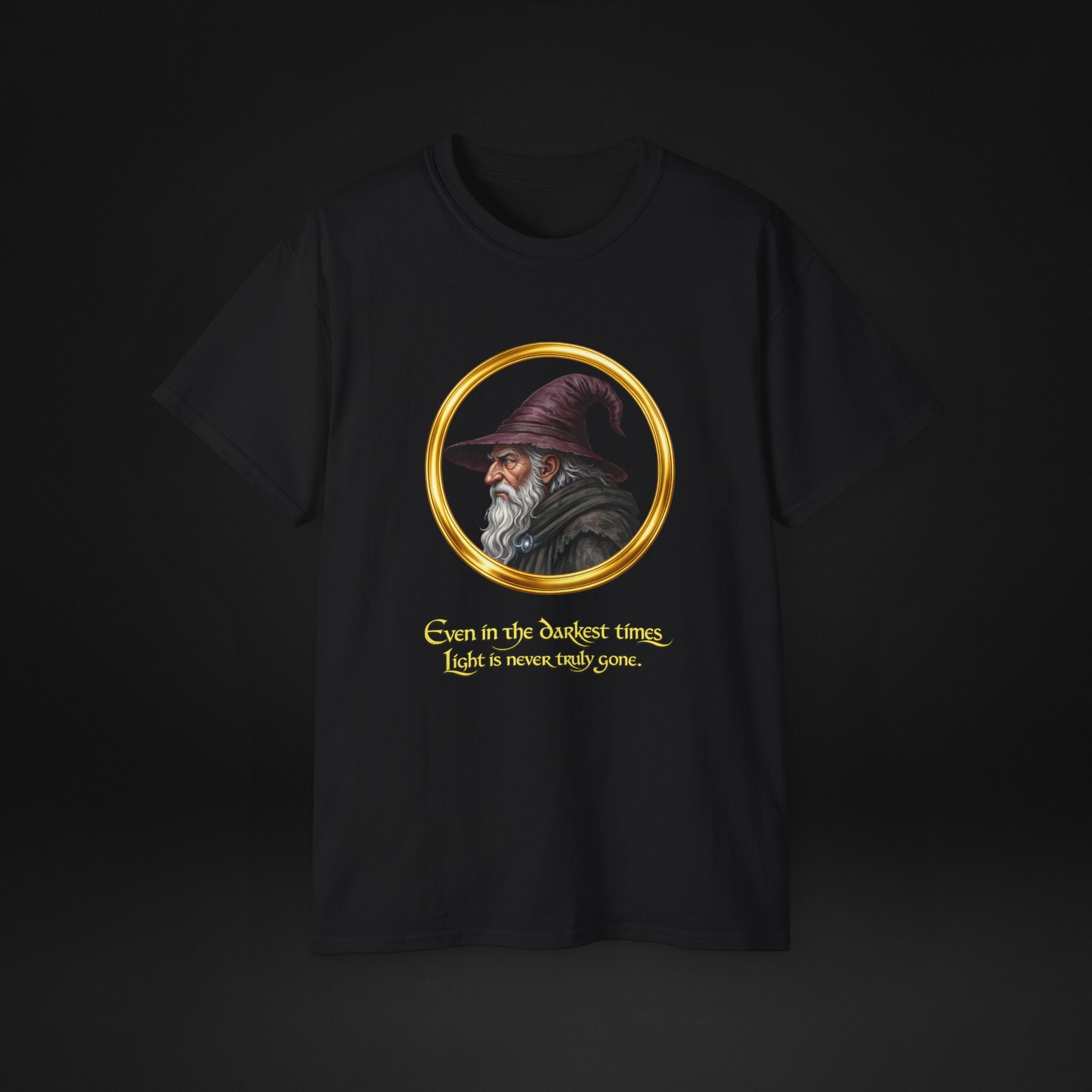 Vintage Wizard Graphic T-Shirt | Fantasy Side Profile Tee