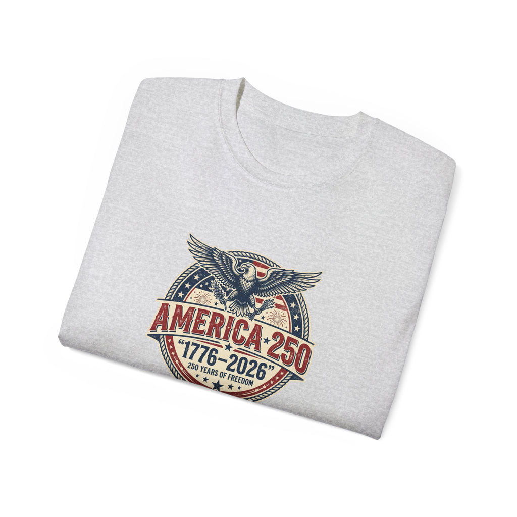 America 250 T-Shirt | 1776–2026 250 Years of Freedom 4th of July Patriotic Eagle Shirt