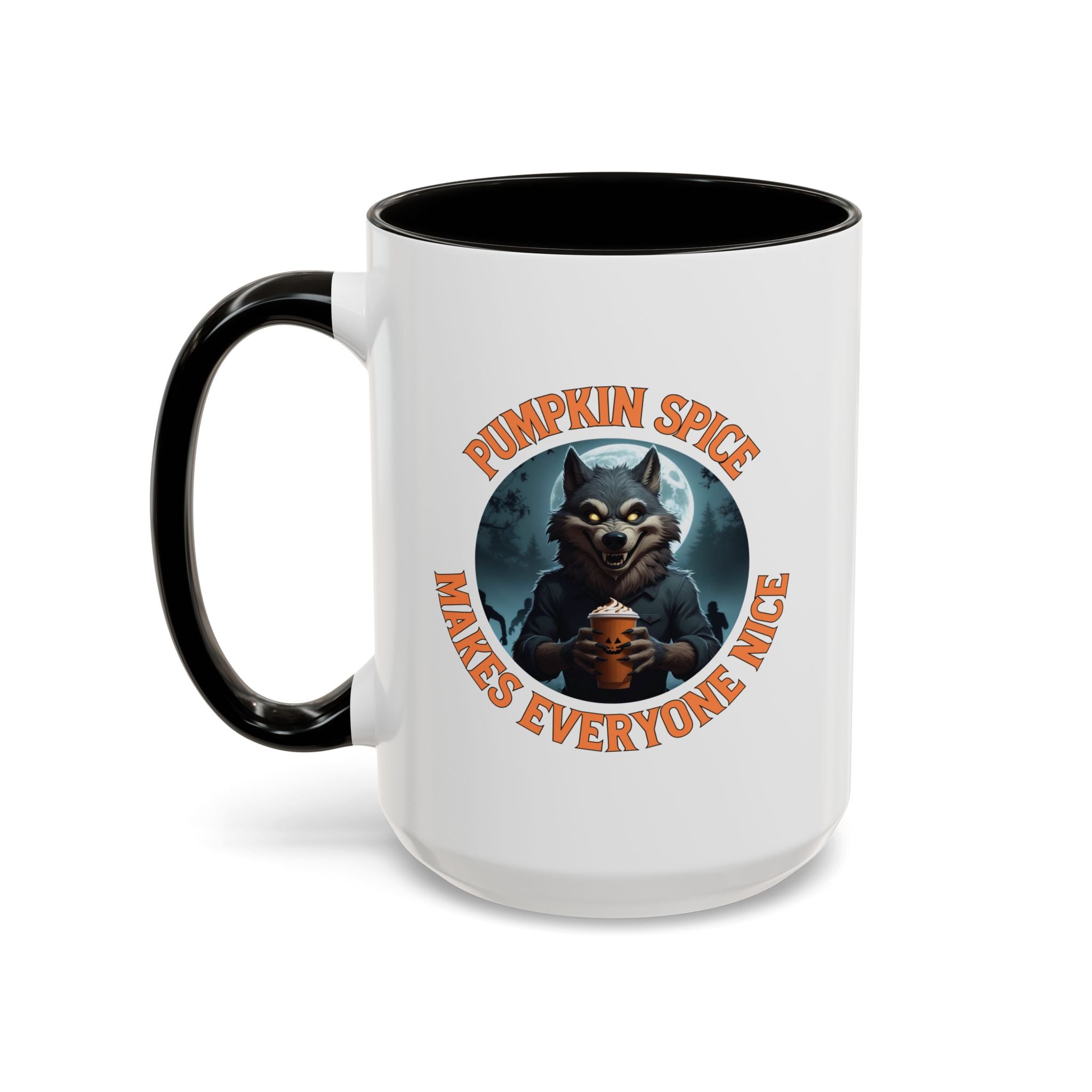 Pumpkin Spice Makes Everyone Nice Werewolf Coffee Mug