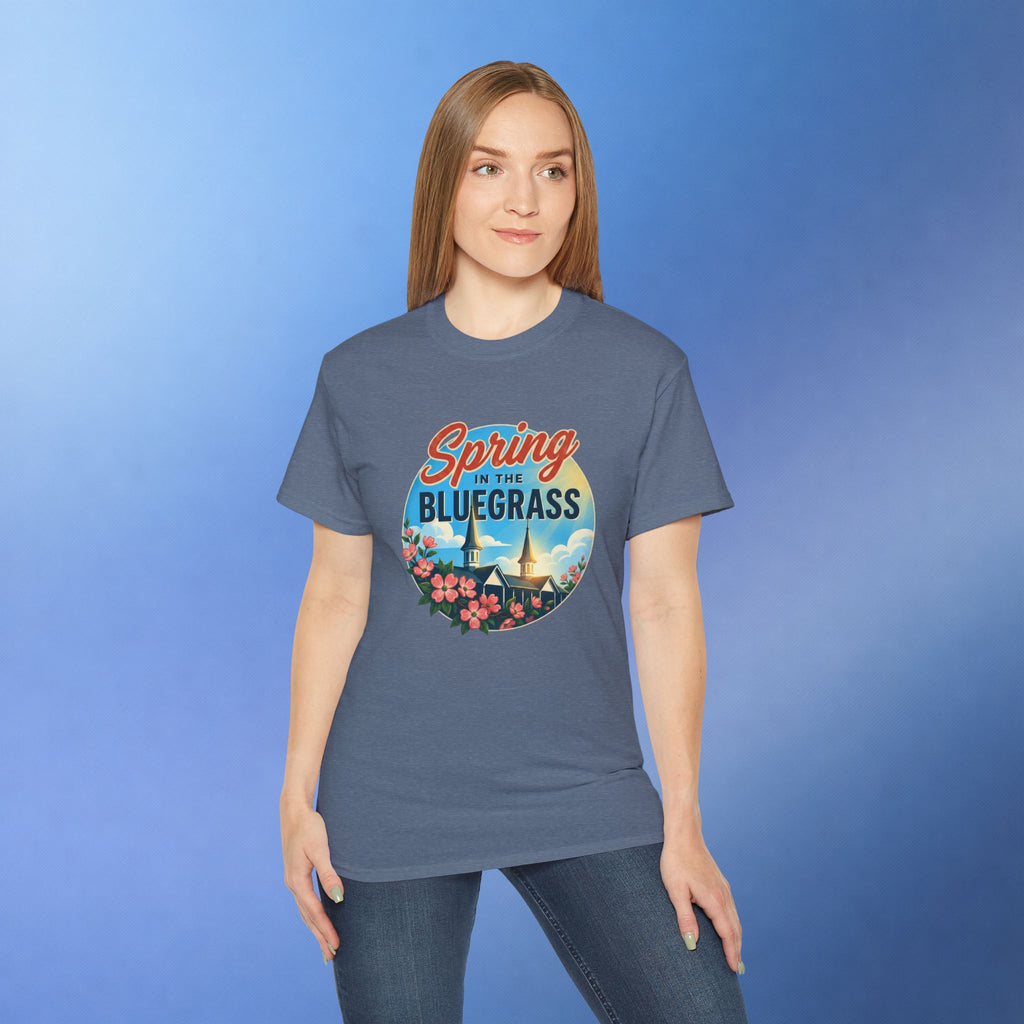 Spring in the Bluegrass T-Shirt – Kentucky Spring Floral Twin Spires Graphic Tee | Bluegrass Spirit Apparel